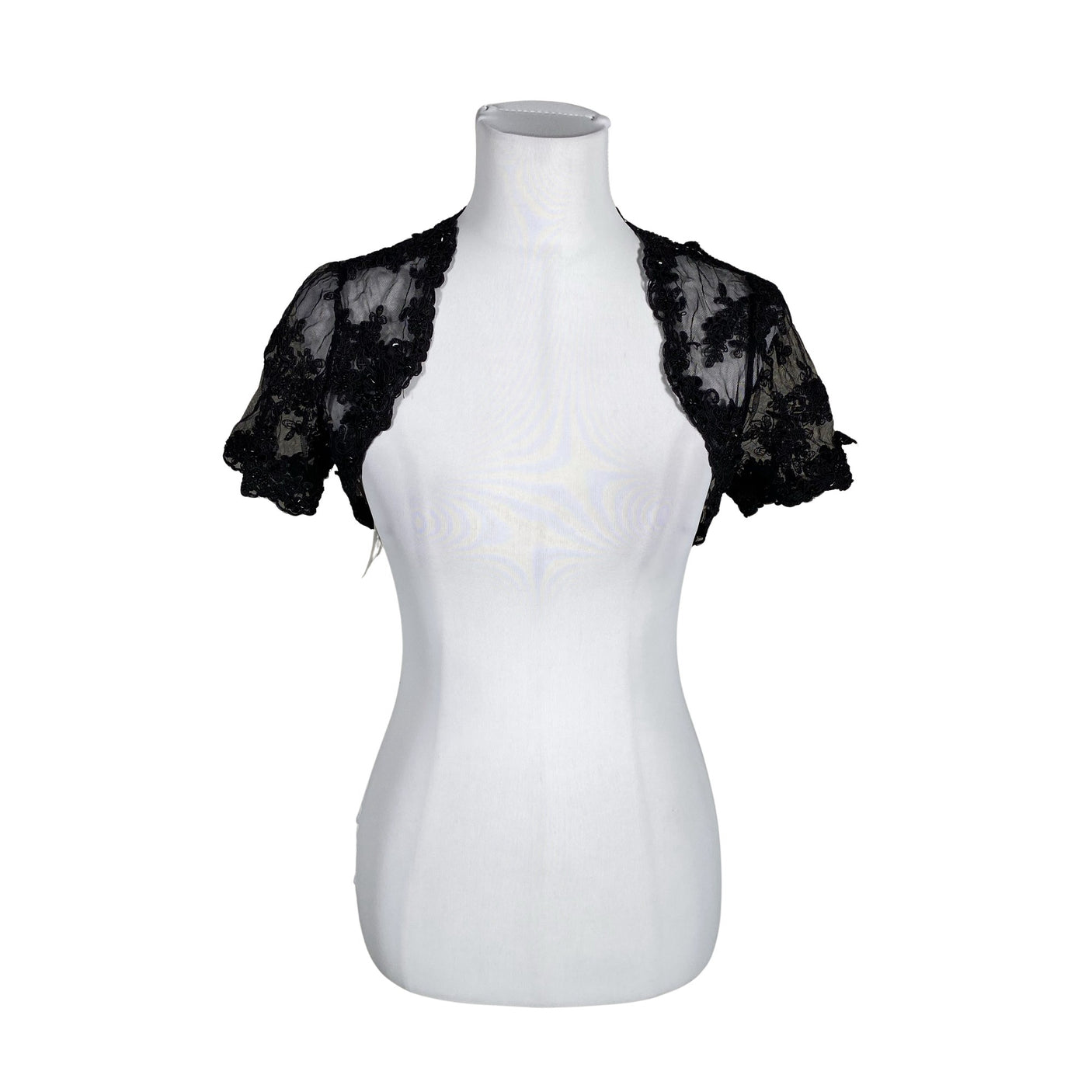 Unisex Bianco Evento - Evening bolero jacket, size 36 - Black (1)