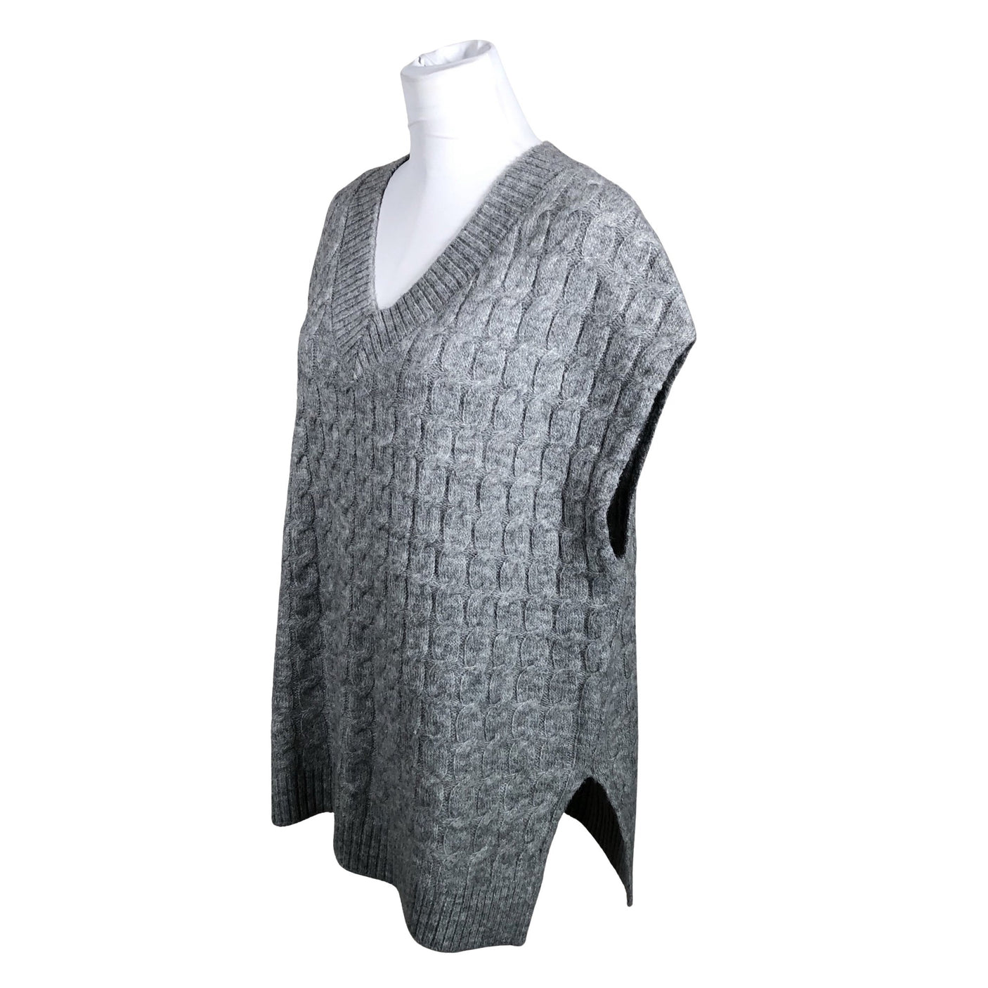 Unisex Lindex - Knit vest, size 40 - Gray (2)