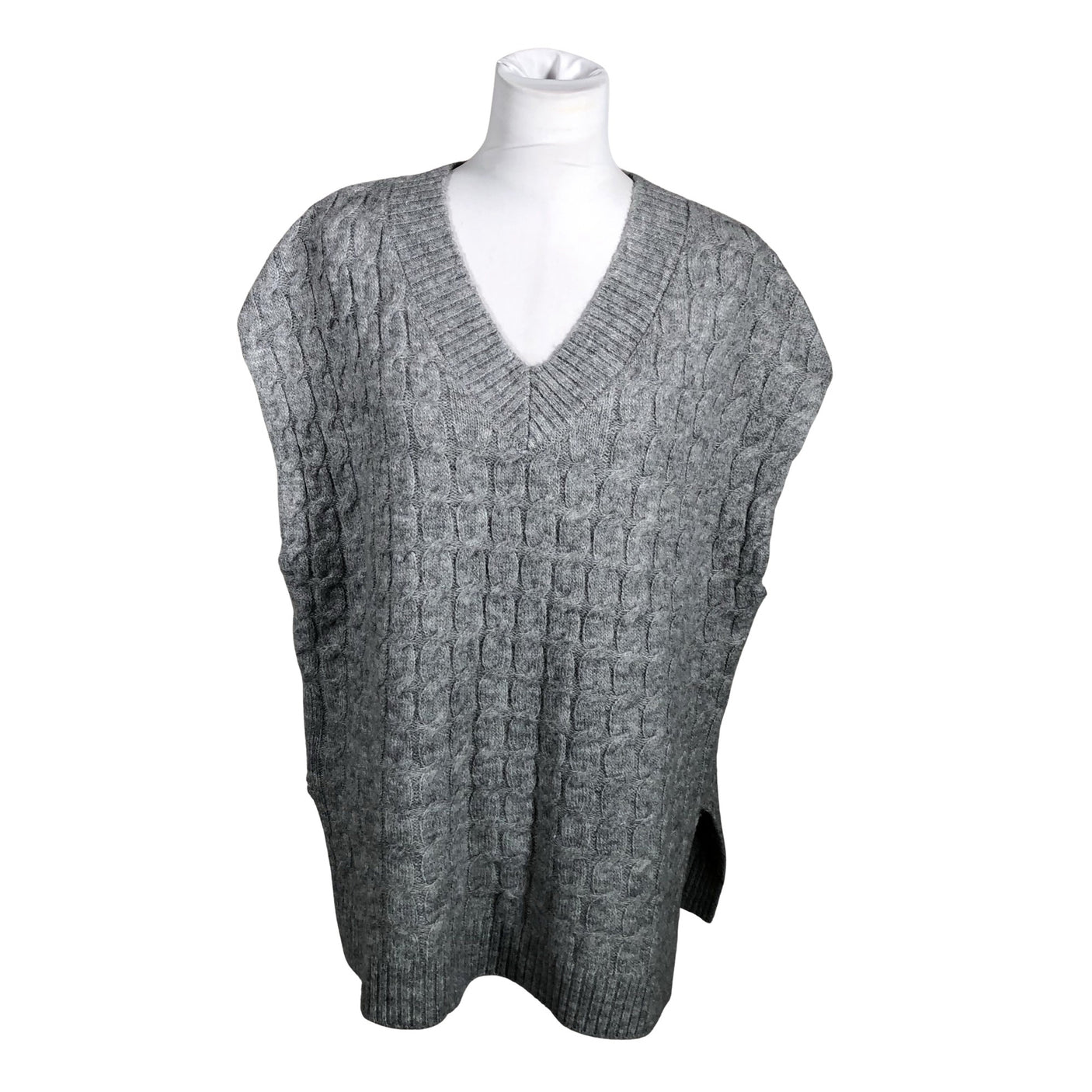Unisex Lindex - Knit vest, size 40 - Gray (1)
