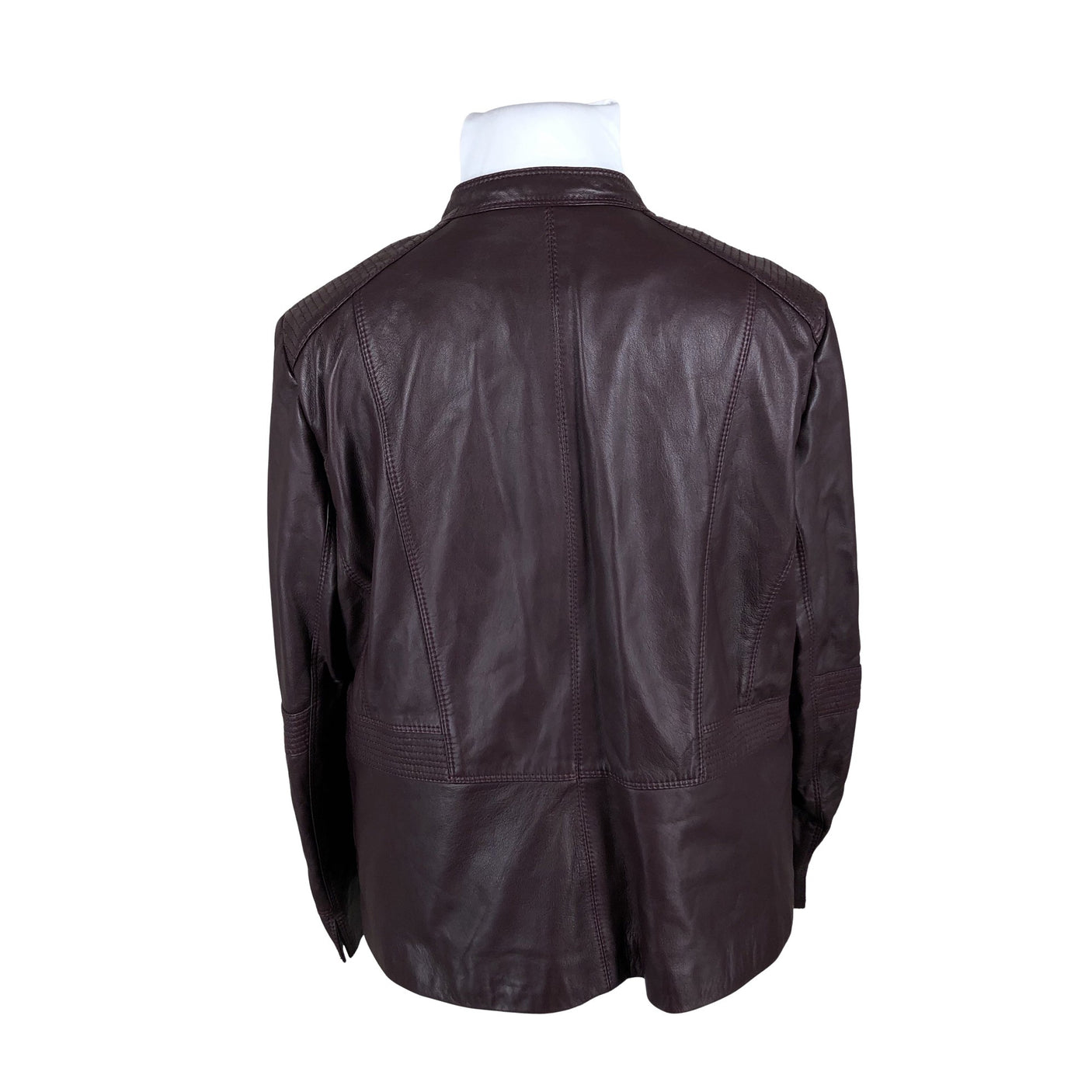 Unisex Gerry Weber - Leather jacket, size 48 - Wine red (2)