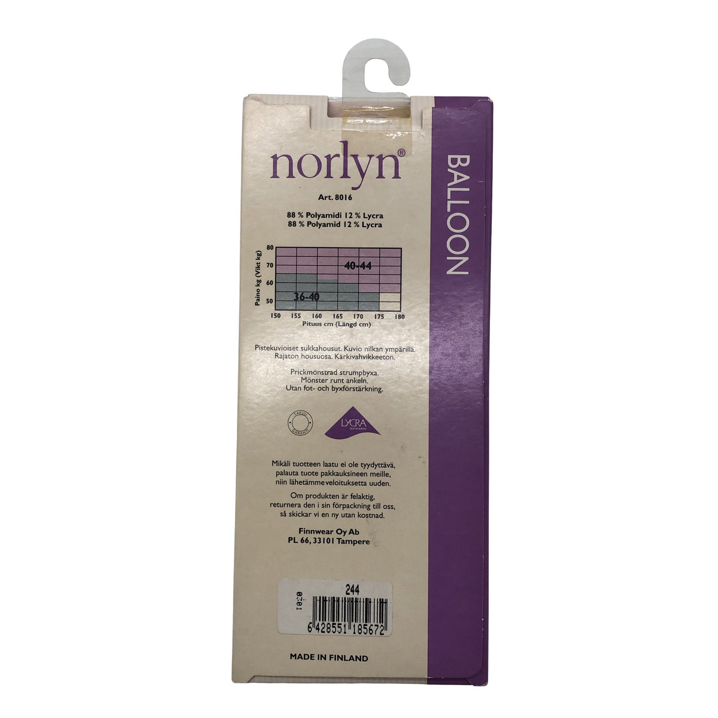 Unisex Norlyn - Stockings, thin, size 40 - Light pink (4)