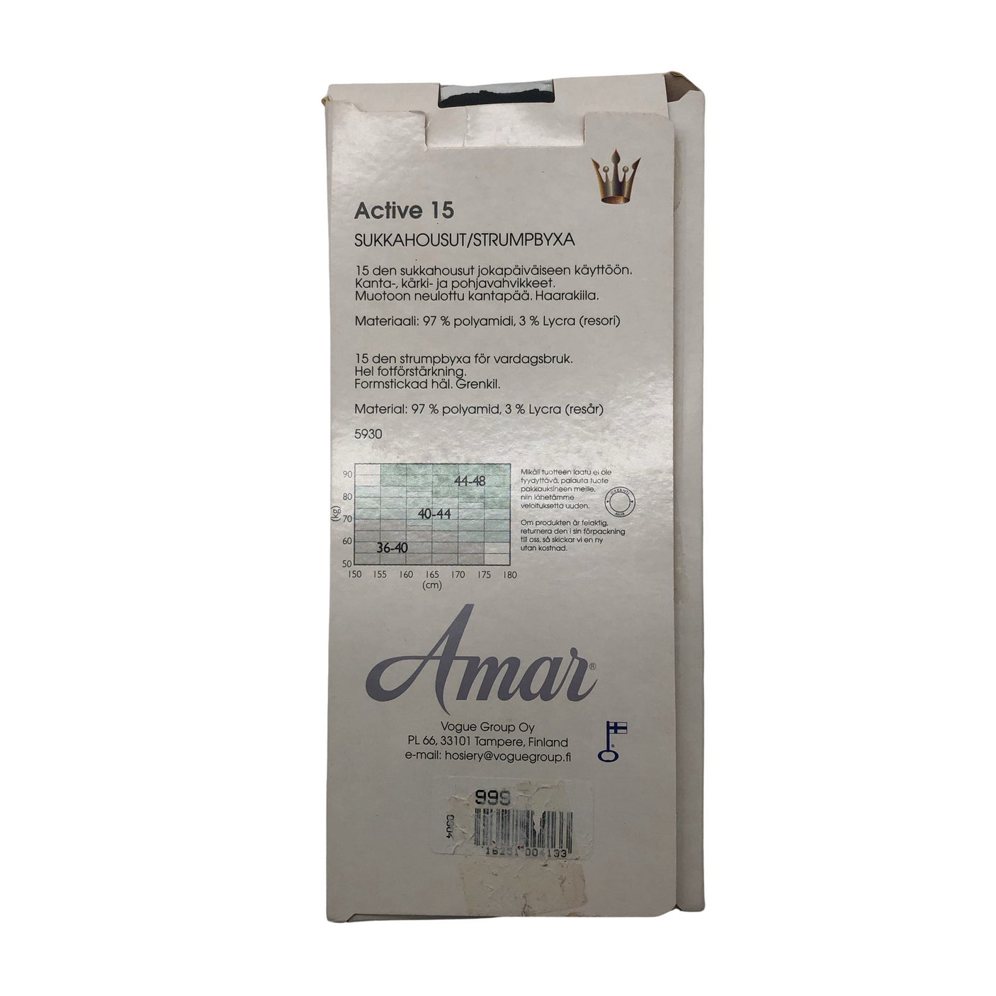 Unisex Amar - Stockings, thin, size 44 - Black (3)