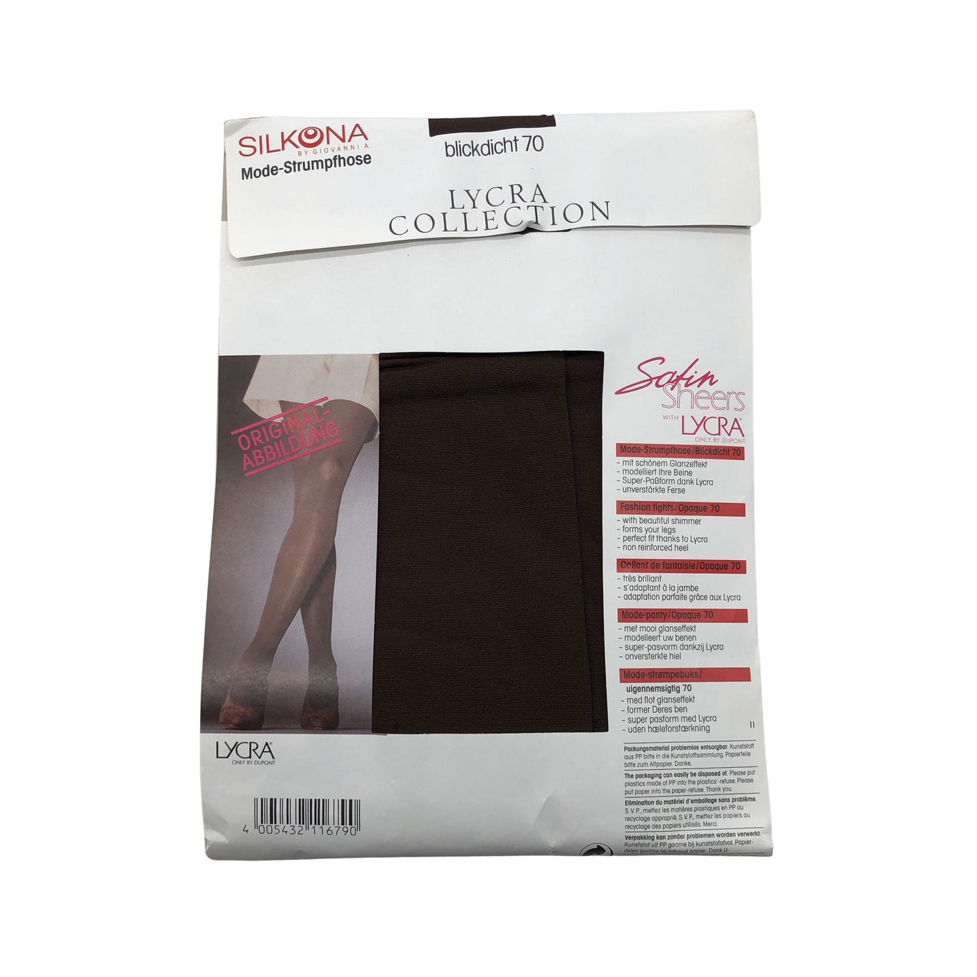 Unisex Silkona - Stockings, thin, size 42 - Brown (2)