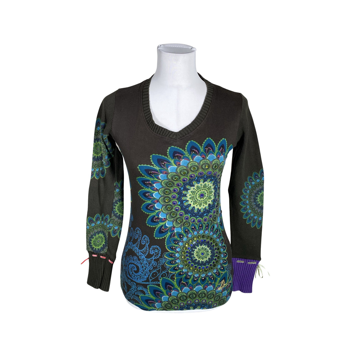 Unisex Desigual - Tricot shirt, size 36 - Green (1)