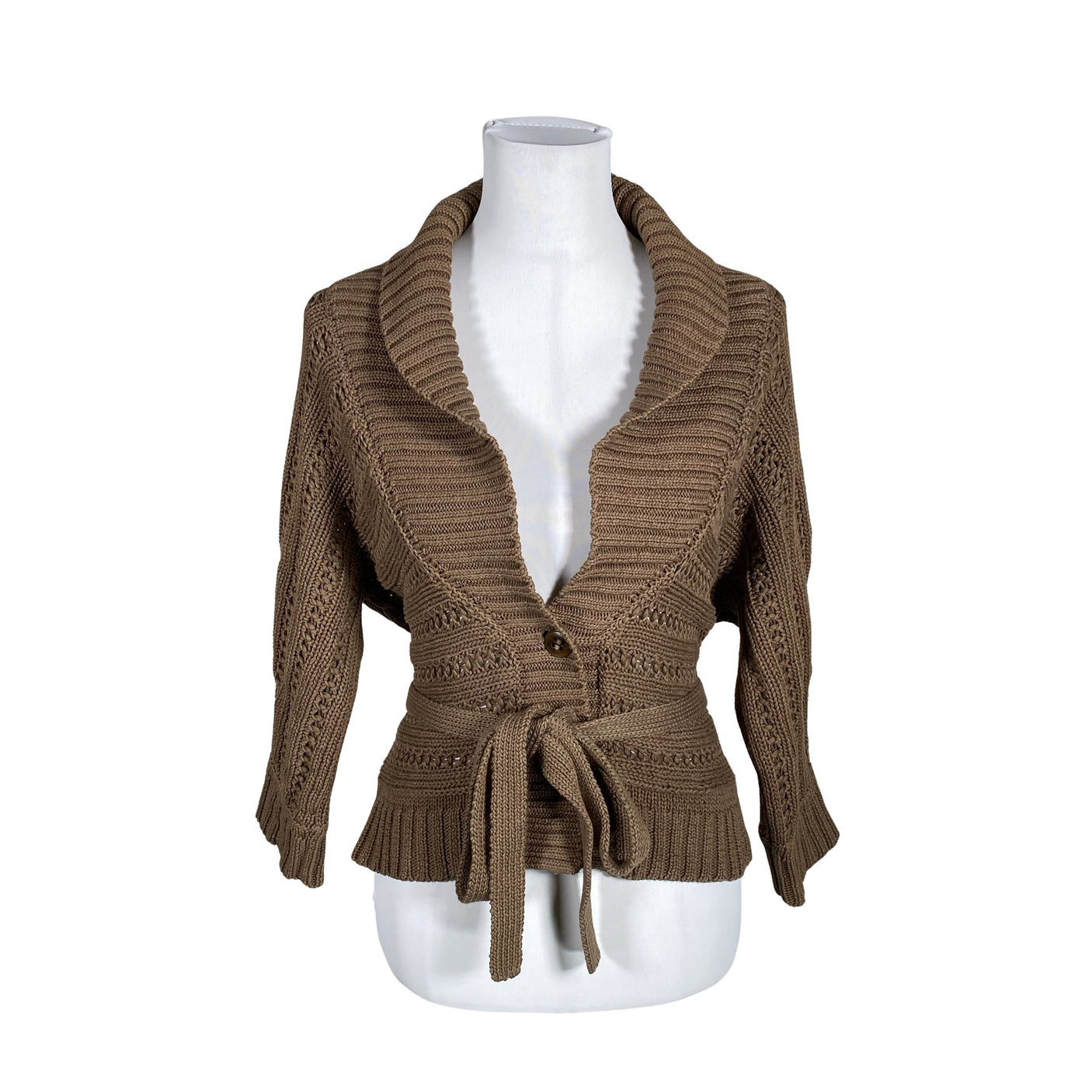 Unisex Turnover - Cardigan, size 34 - Brown (1)