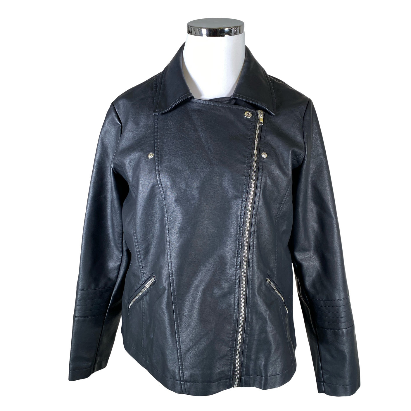 Unisex Zizzi - Nahkatakki, koko 46 - (2)