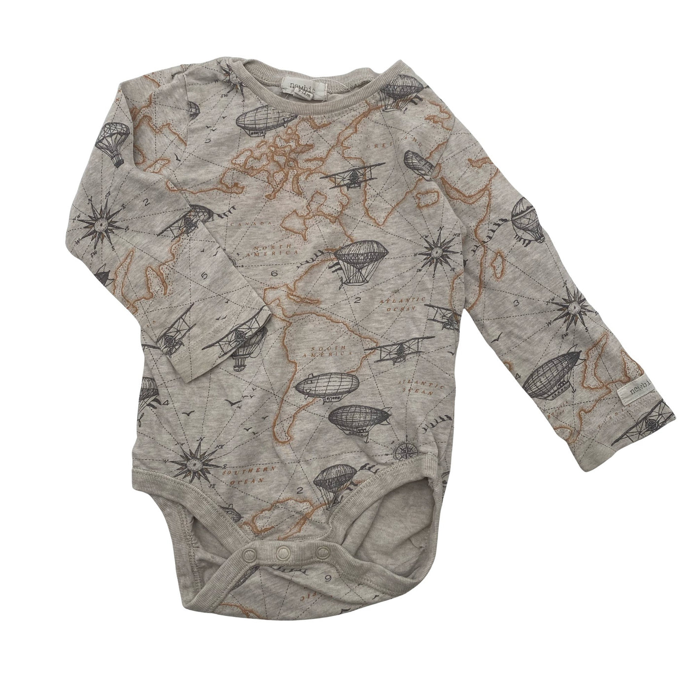 Unisex Newbie - Body, size 74 - 80 - Beige (1)
