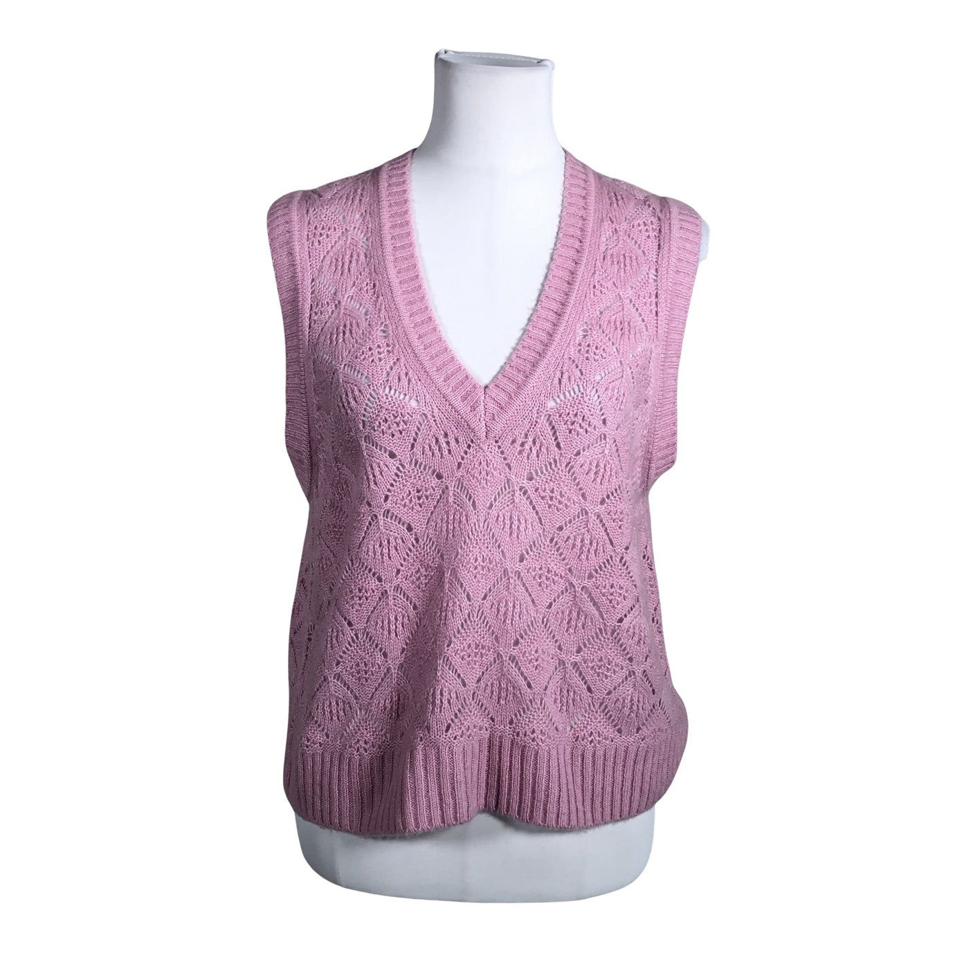 Unisex ME+EM - Knit vest, size 38 - Light pink (1)