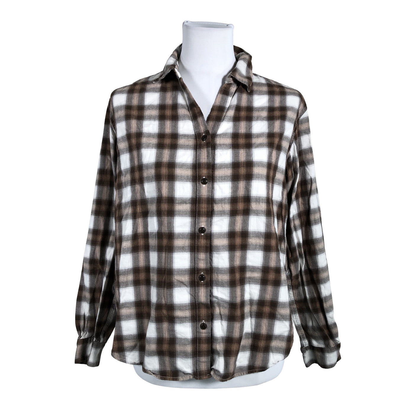 Unisex Uniqlo - Flannel shirt, size 36 - Brown (1)