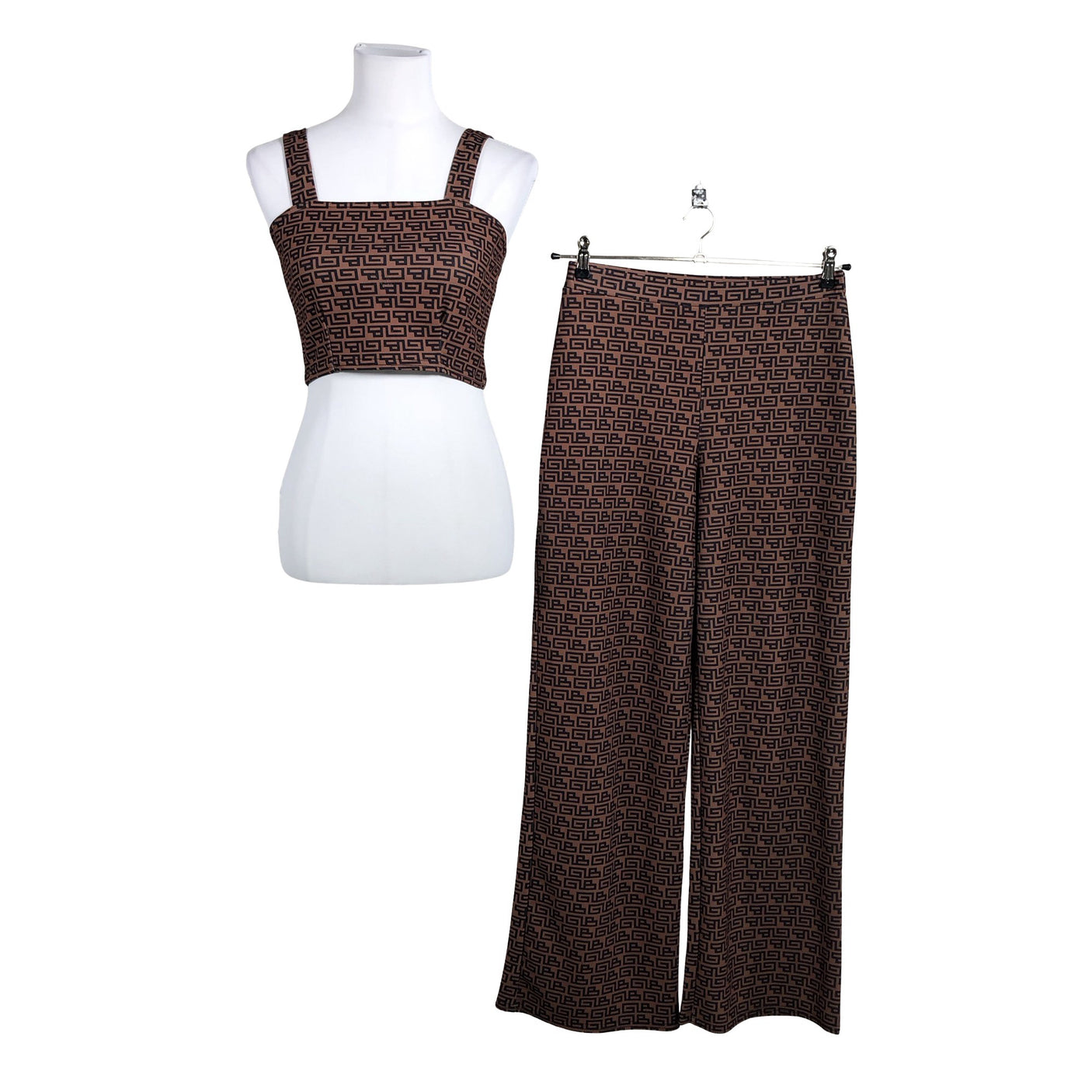 Unisex I-X London - Tricot tank top, size 36 - Brown (1)