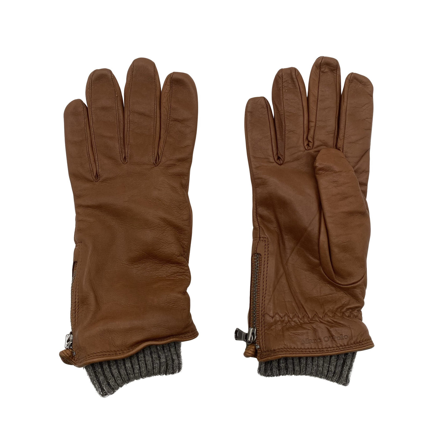 Unisex Marc O'Polo - Leather gloves, size Ei kokoa - Brown (1)
