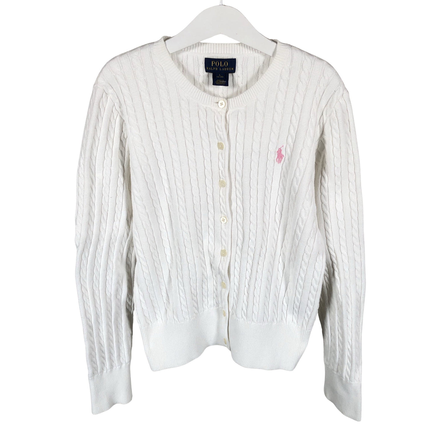 Unisex Polo Ralph Lauren - Cardigan, size 152 - 158 - White (1)
