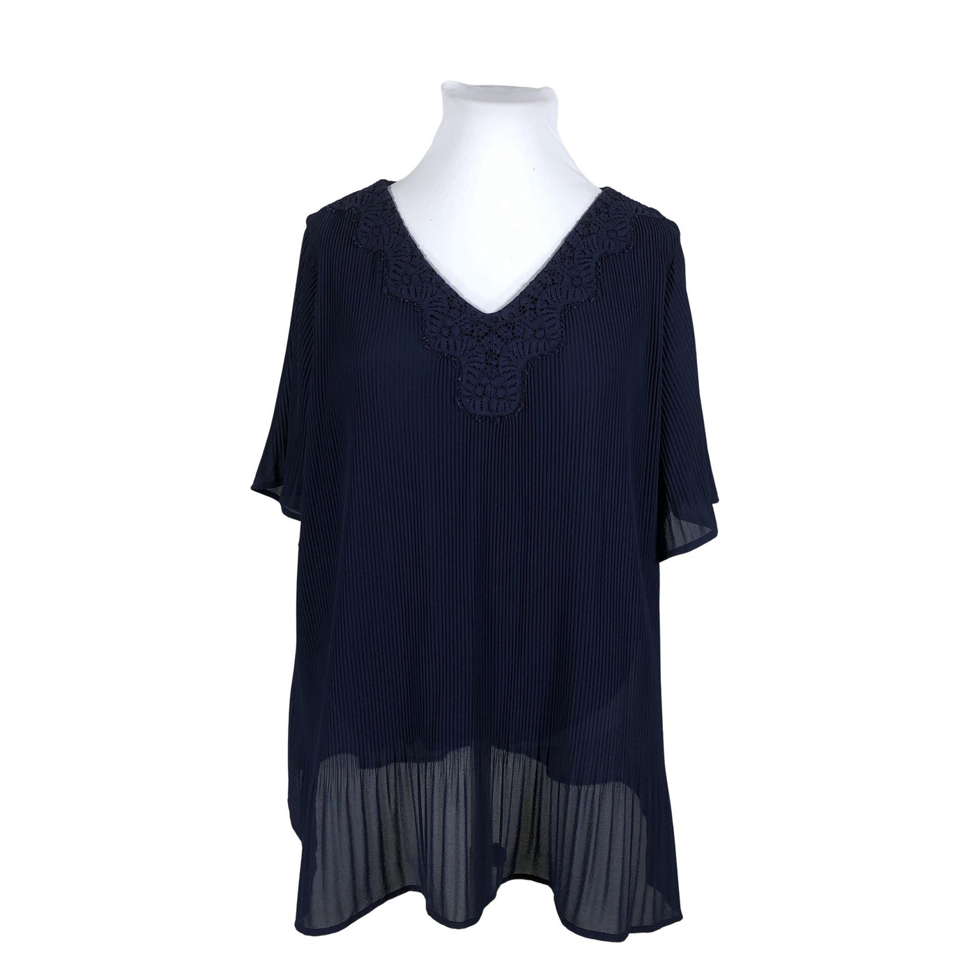 Unisex Zizzi - Schiffon tunic, size 50 - Blue (1)