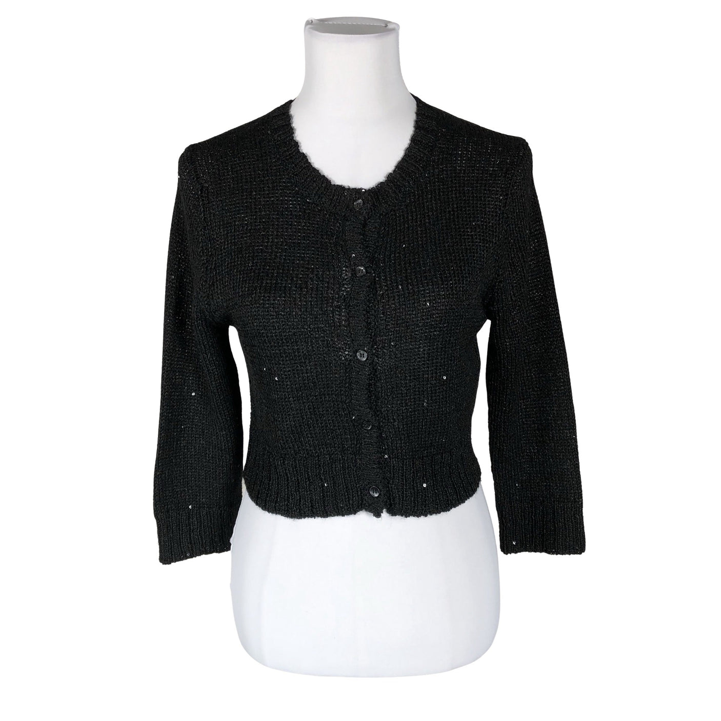 Unisex Your Face - Knit bolero jacket, size 38 - Black (1)
