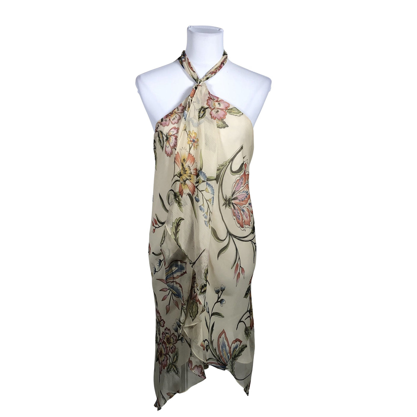 Unisex Lauren Ralph Lauren - Schiffon dress, size 40 - Beige (1)