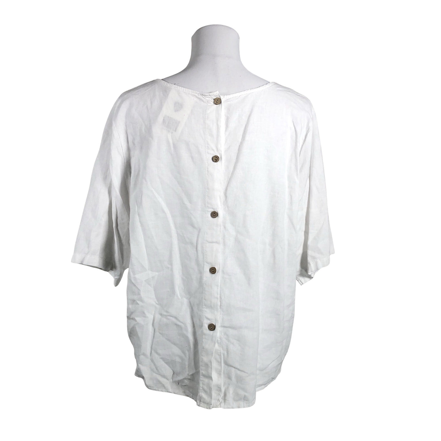 Unisex Marta - Short-sleeved blouse, size 36 - White (2)