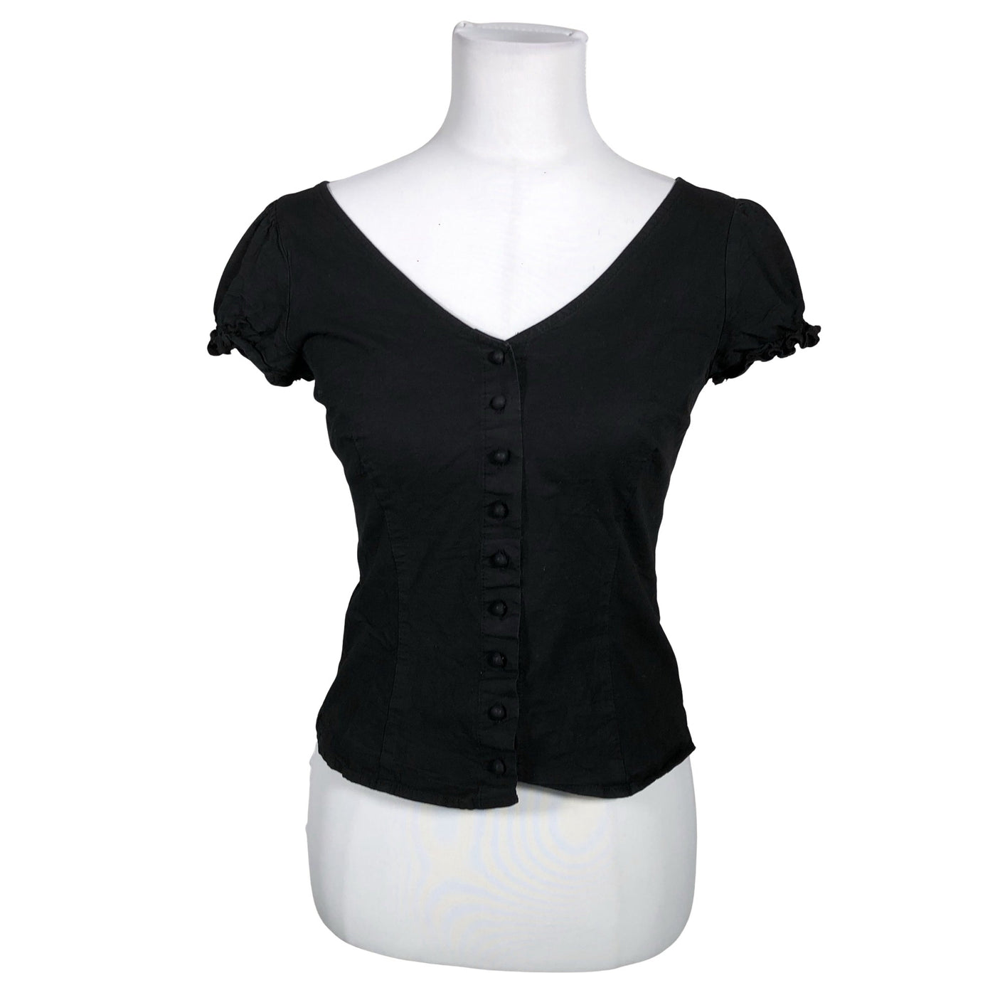 Unisex Collectif - Short-sleeved blouse, size 38 - Black (1)