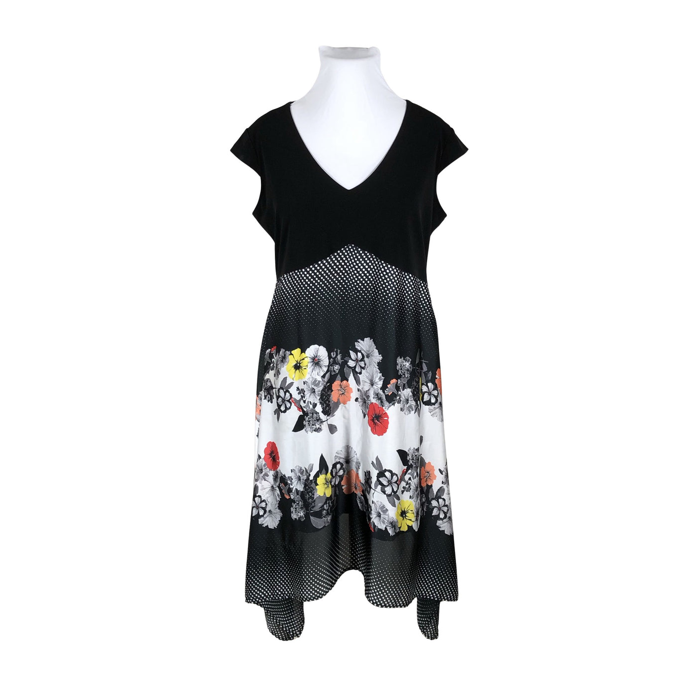 Unisex S.T.I - Schiffon dress, size 46 - Black (1)