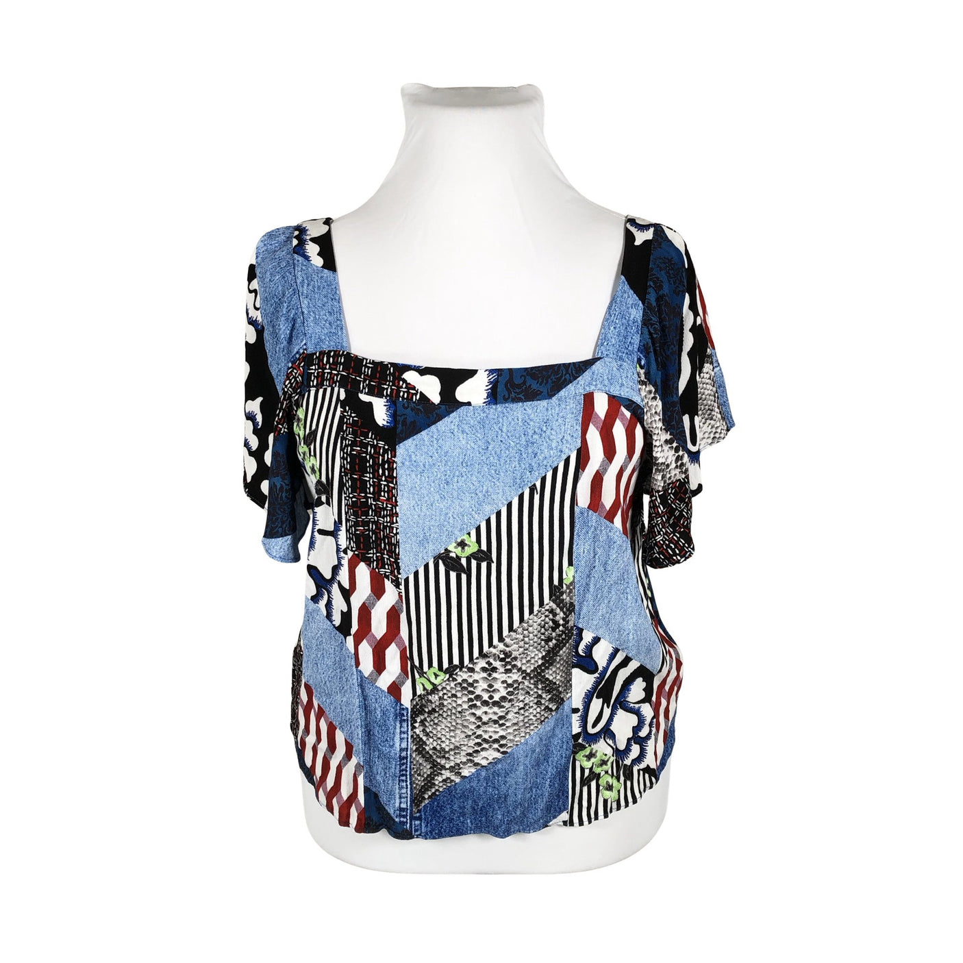 Unisex Desigual - Short-sleeved blouse, size 44 - Blue (1)