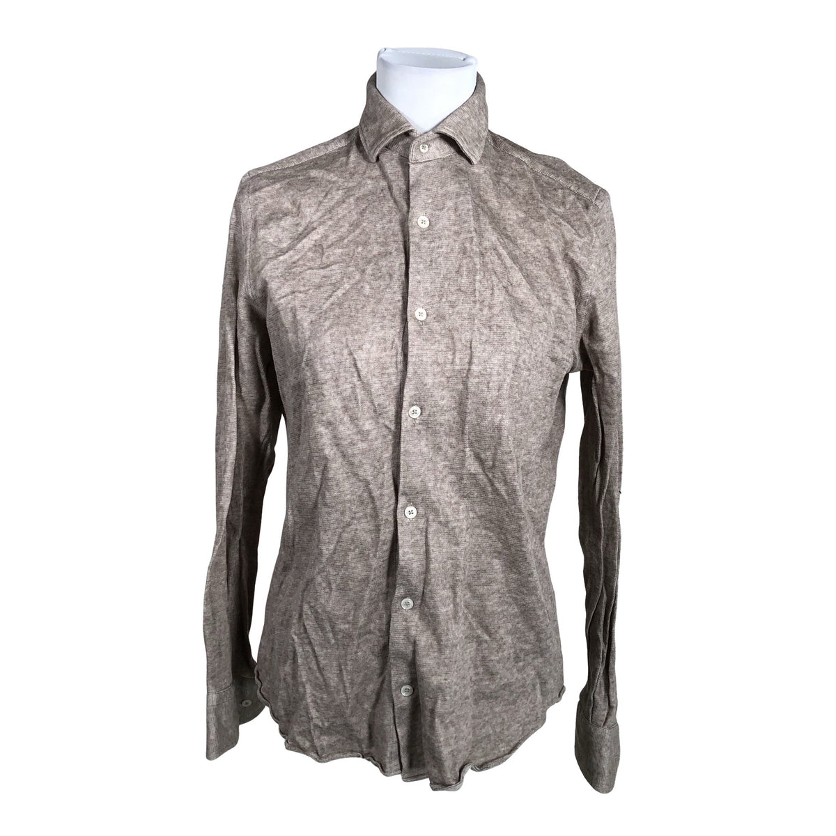 Unisex Massimo Dutti - Tricot shirt, size 38 - Brown (1)