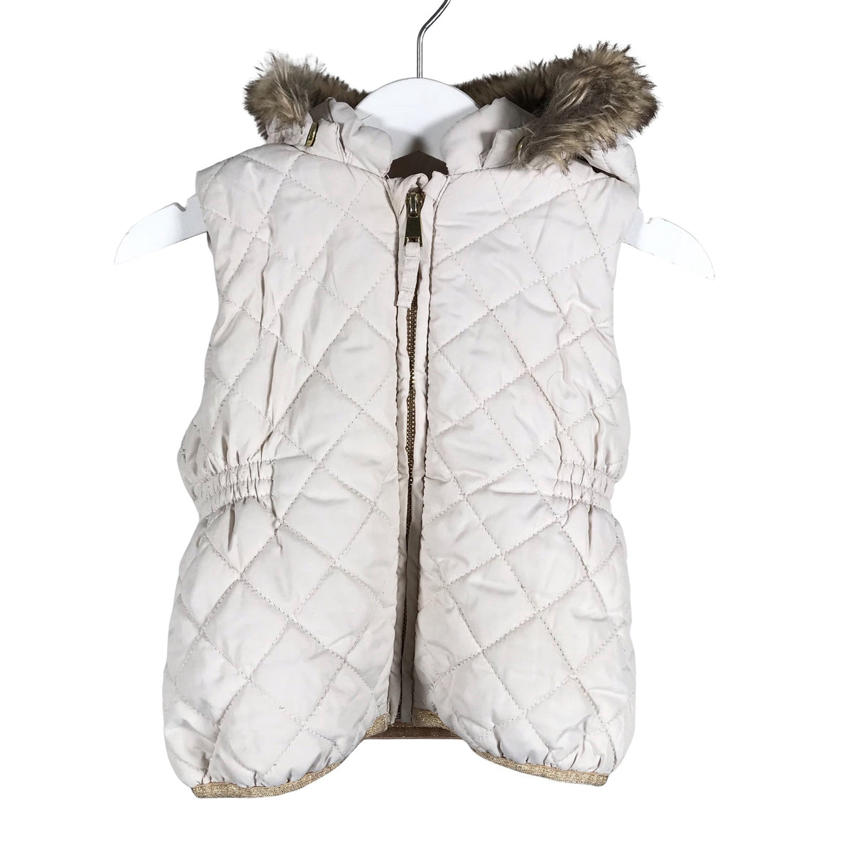 Unisex Lindex - Winter vest, size 74 - 80 - Beige (1)