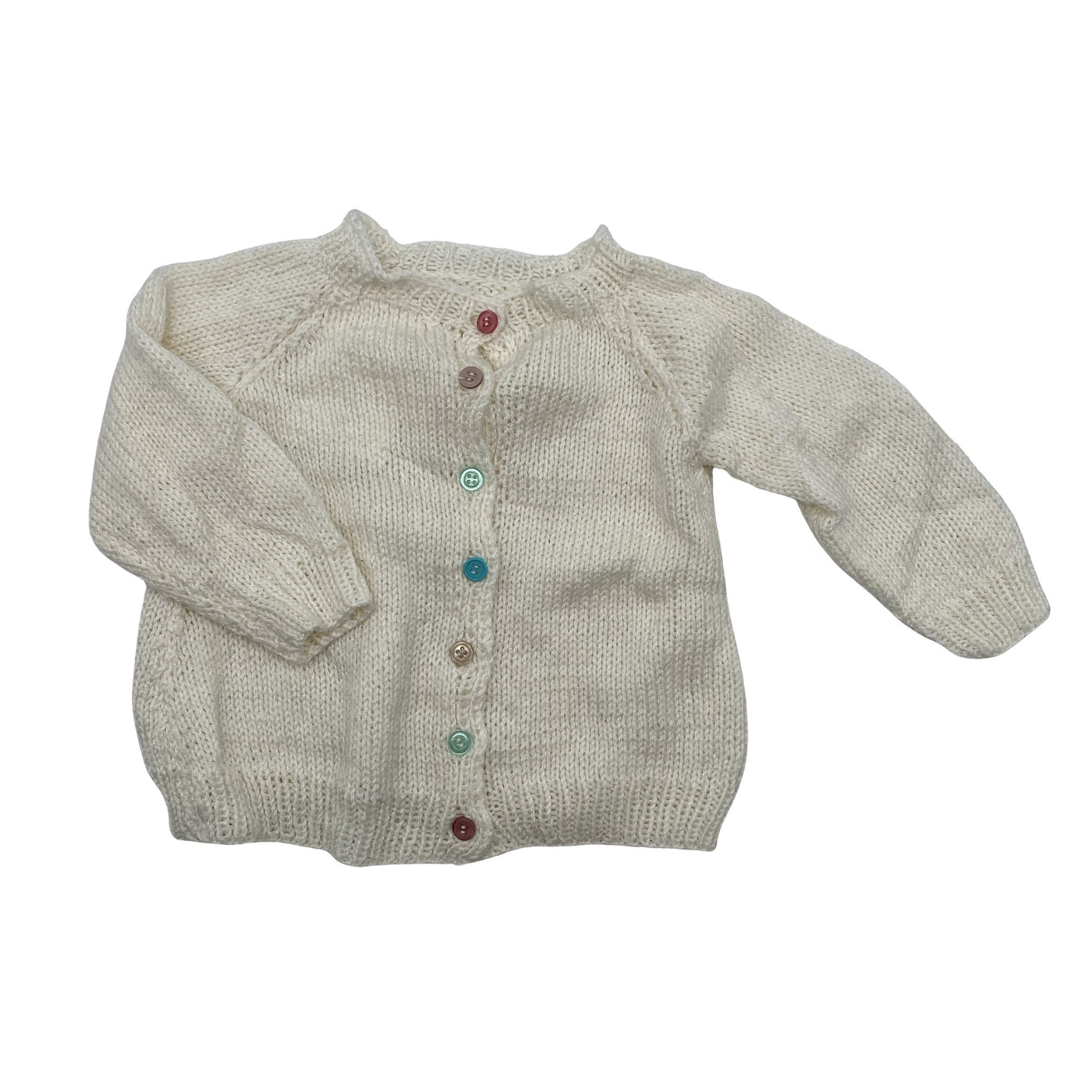 Unisex Handmade - Cardigan, size 62 - 68 - White (1)