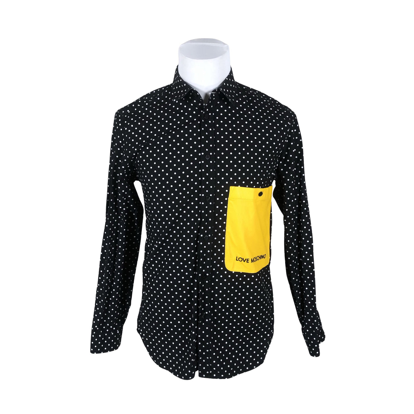 Unisex Love Moschino - Collared shirt, size M - Black (1)