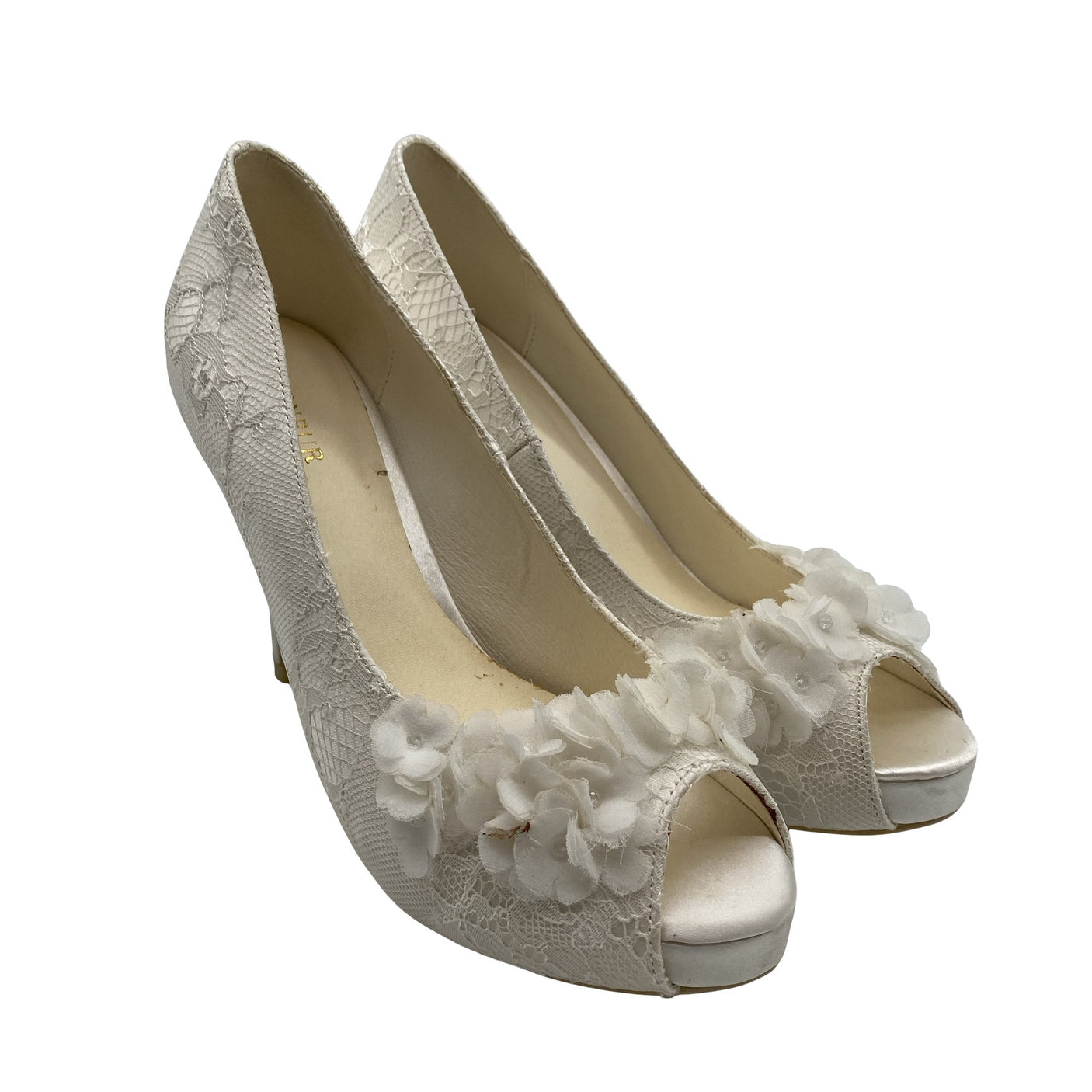 Unisex Menbur - Evening high heels, size 39 - White (2)