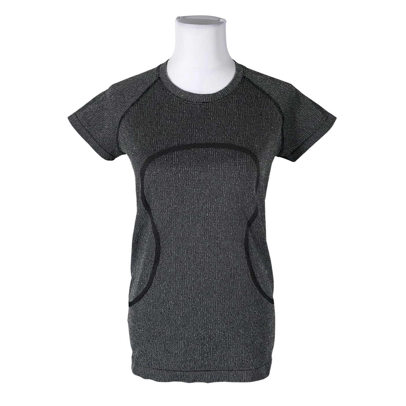 Unisex Lululemon - Sports shirt, short sleeve, size 40 - Gray (1)