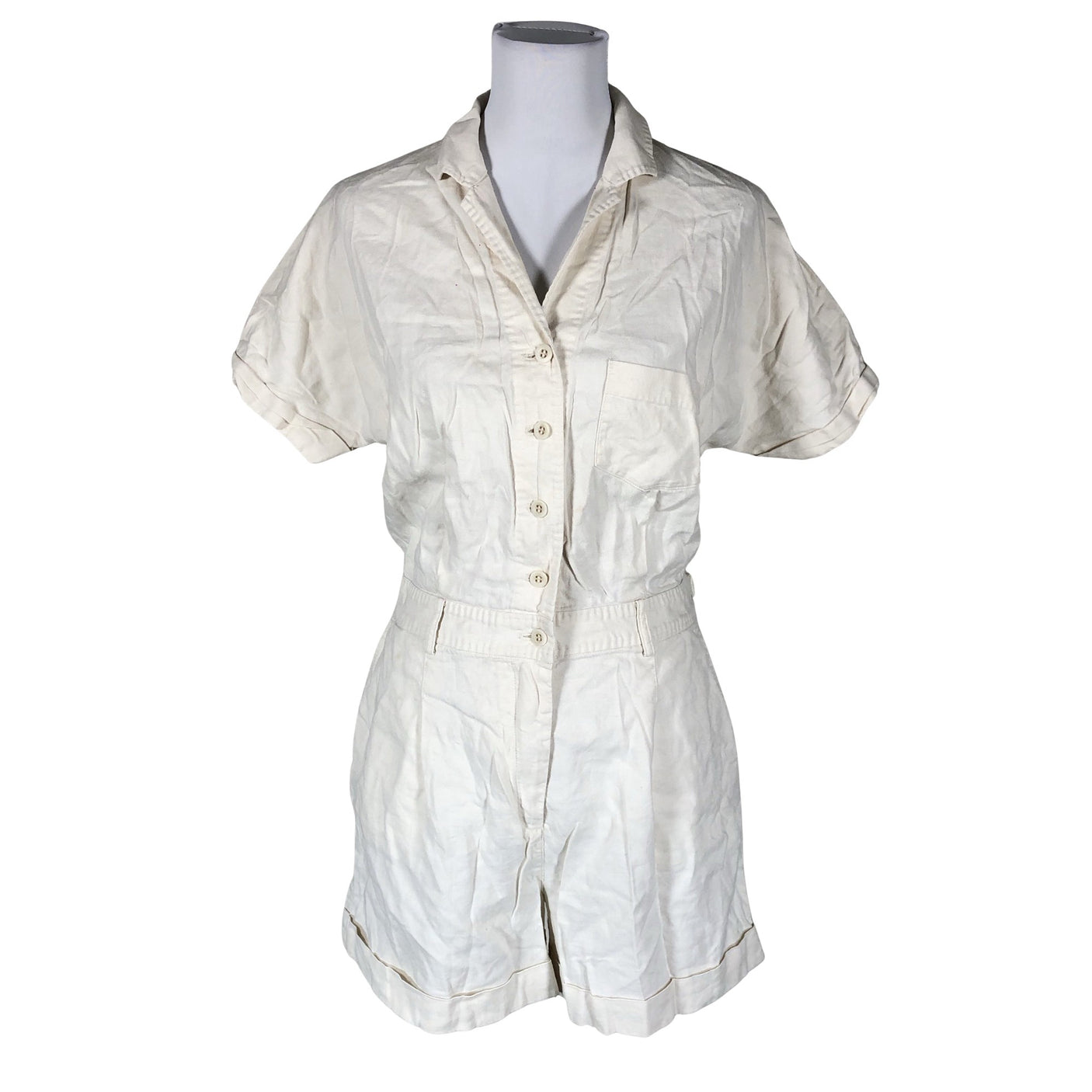 Unisex Comptoir des cotonniers - Short overalls, size 36 - Natural white (1)
