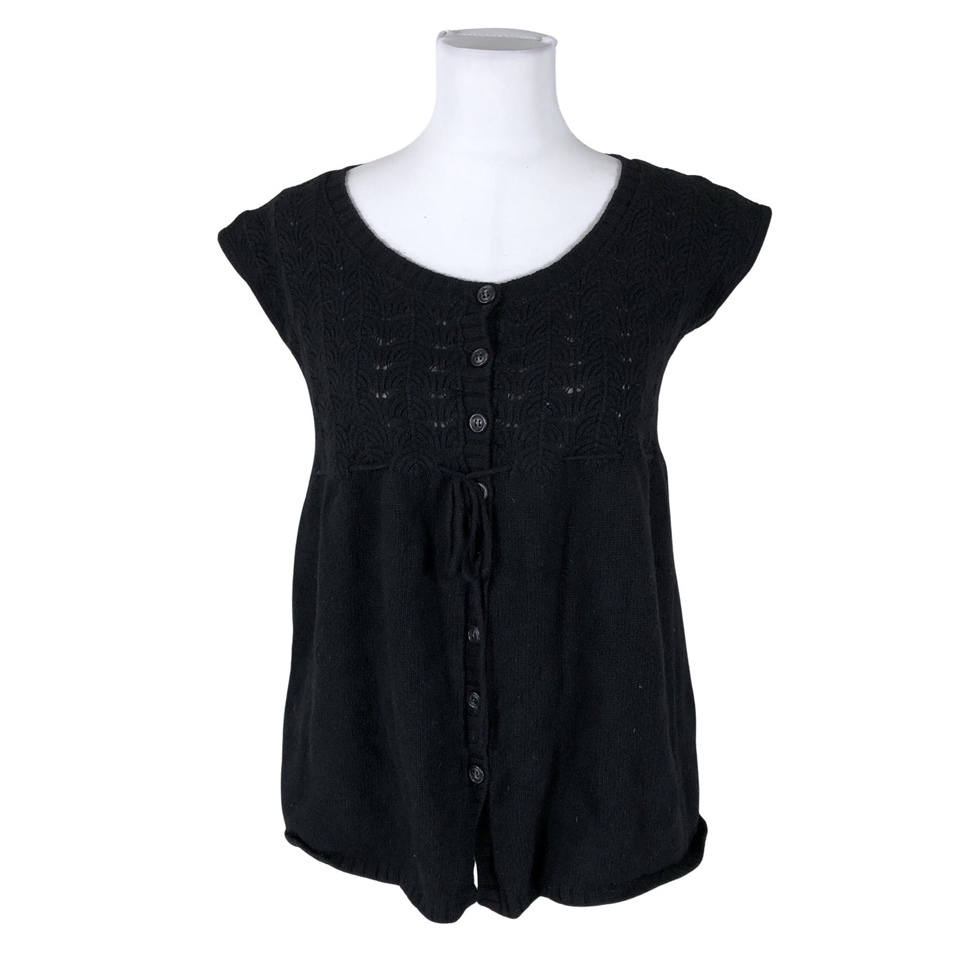 Unisex Benetton - Knit vest, size 40 - Black (1)