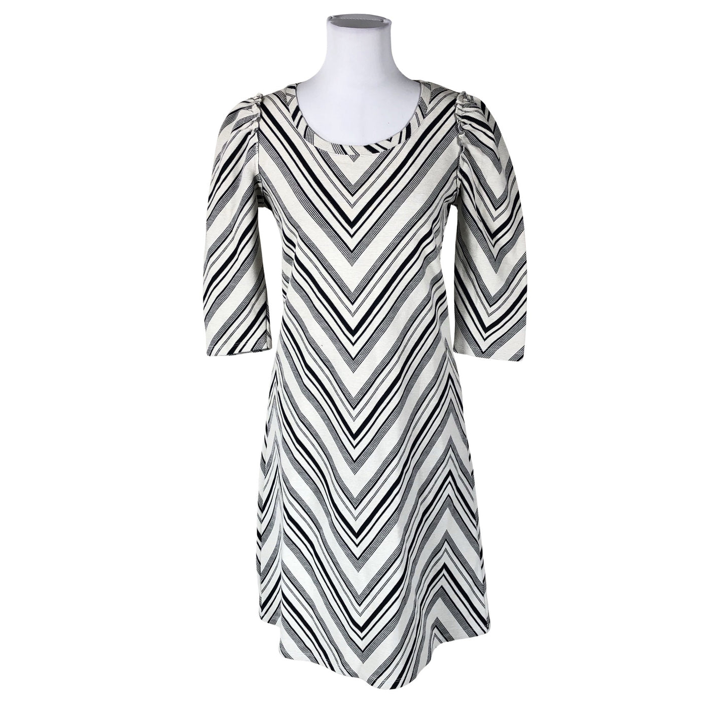 Unisex Cream - Tricot dress, size 34 - Black (1)
