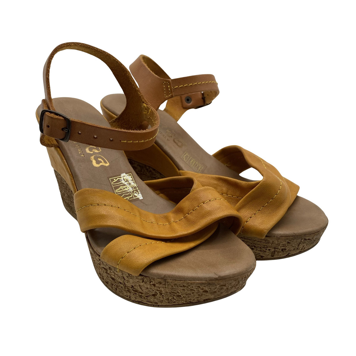 Unisex Sata - Wedge sandals, size 36 - Yellow (2)