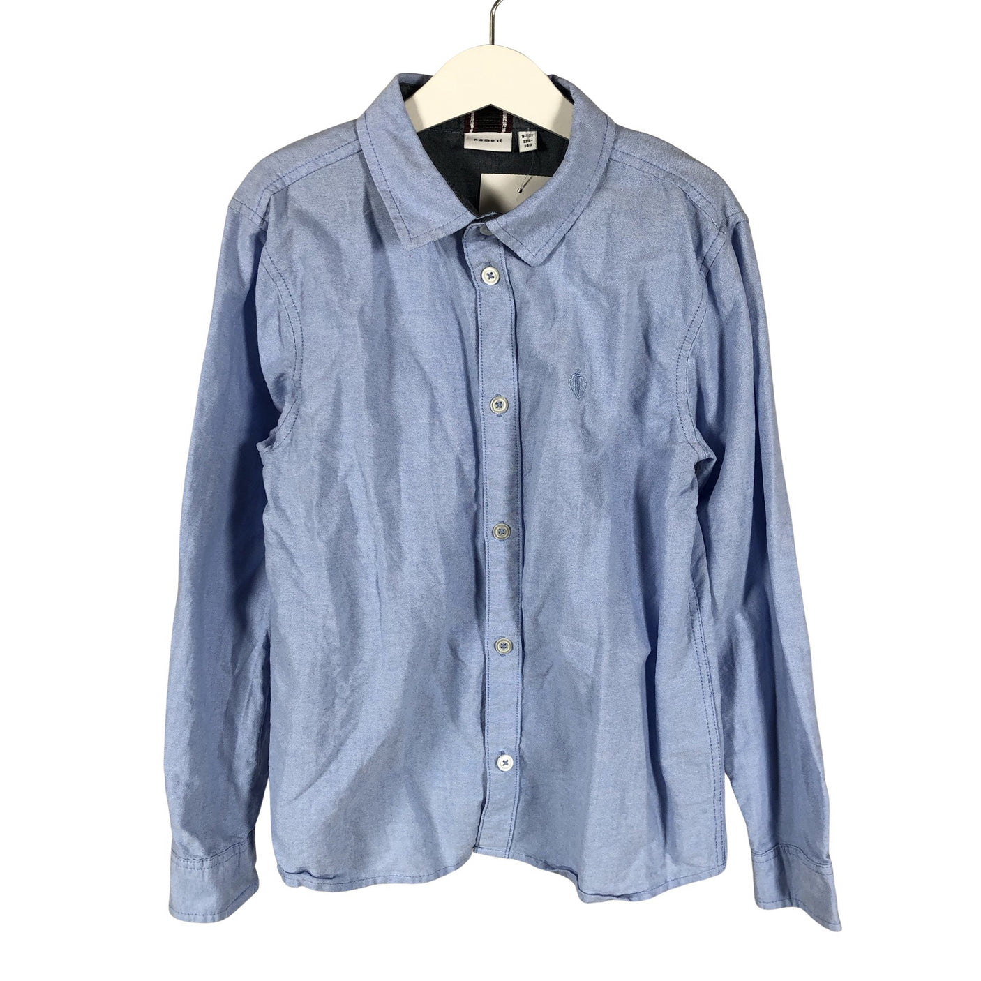 Unisex Name It - Collared shirt, size 134 - 140 - Light blue (1)
