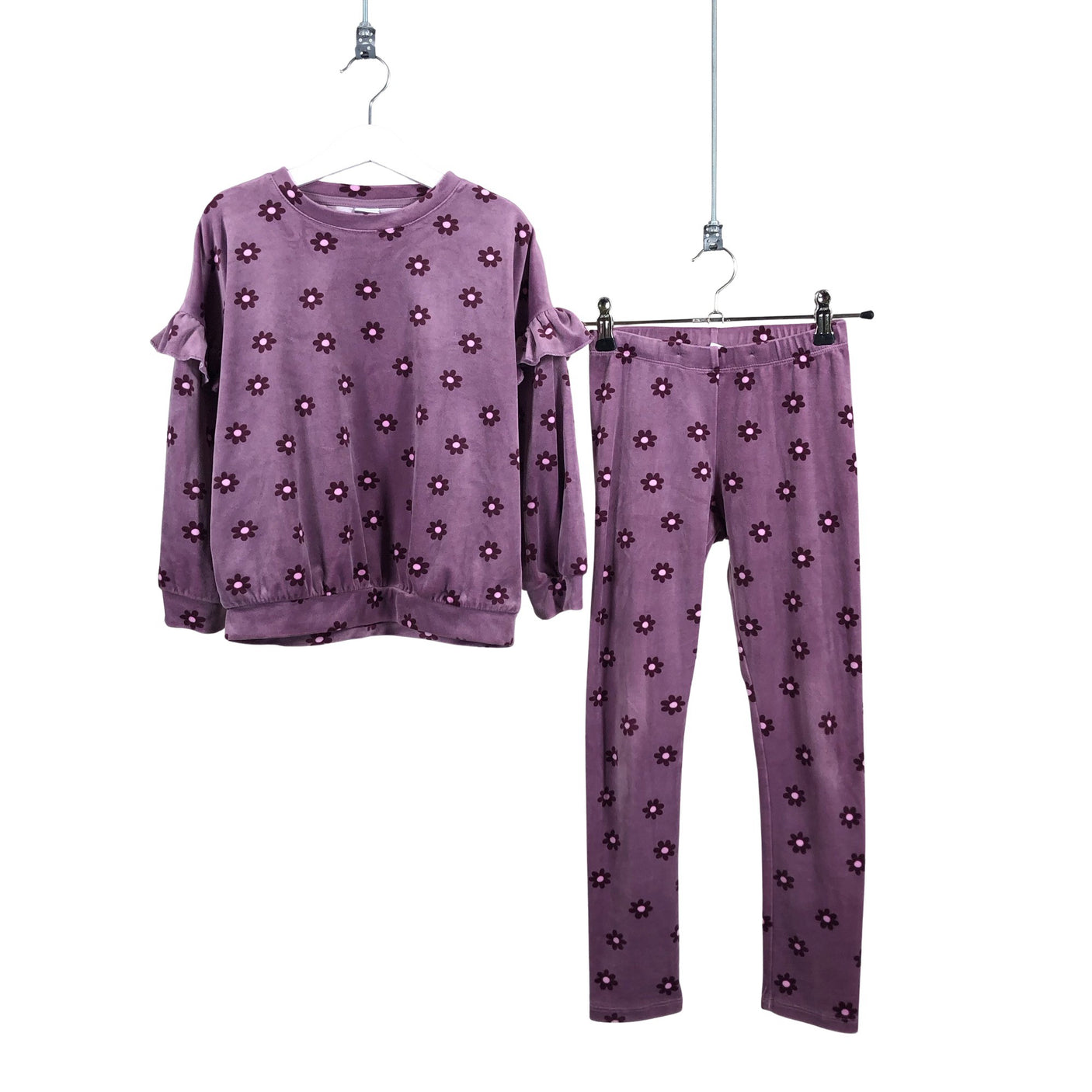 Unisex Lindex - Sweatshirt and pants set, size 116 - 122 - Violet (1)