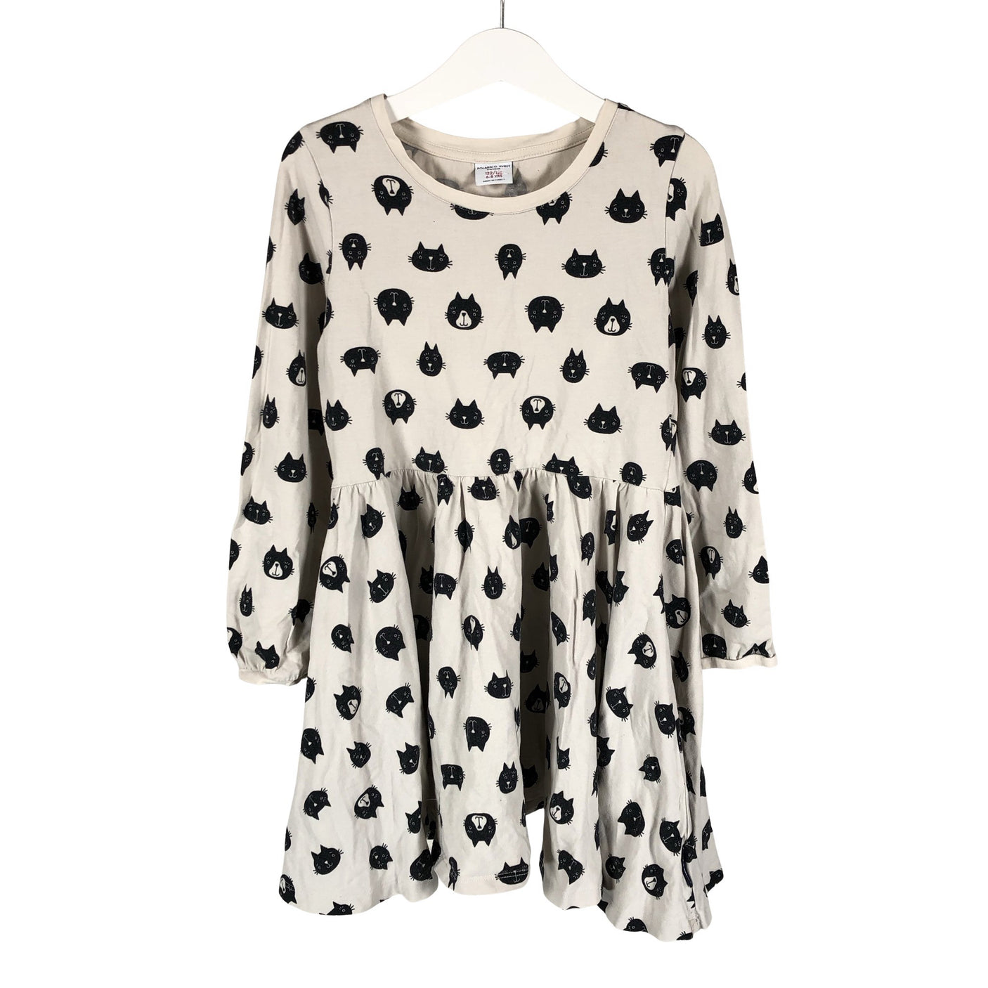 Unisex Polarn O. Pyret - Tricot dress, size 122 - 128 - Beige (1)