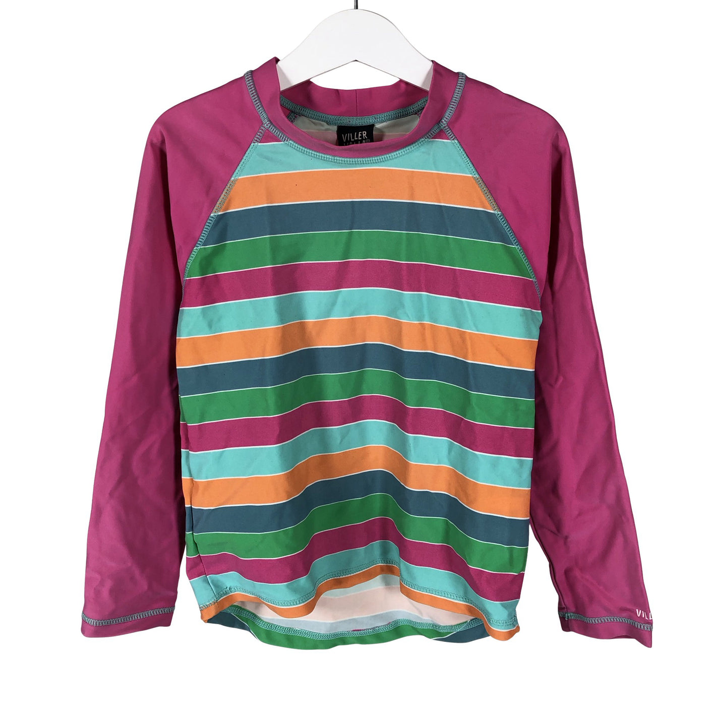 Unisex Villervalla - Swim shirt, size 122 - 128 - Pink (1)