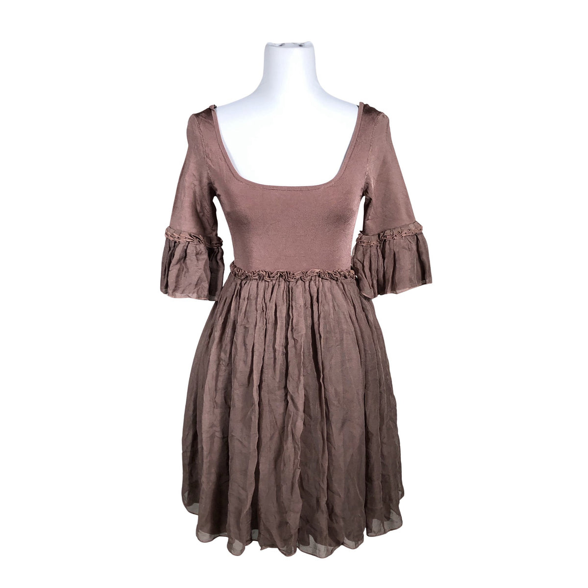 Unisex Bebe - Schiffon dress, size 34 - Light pink (1)