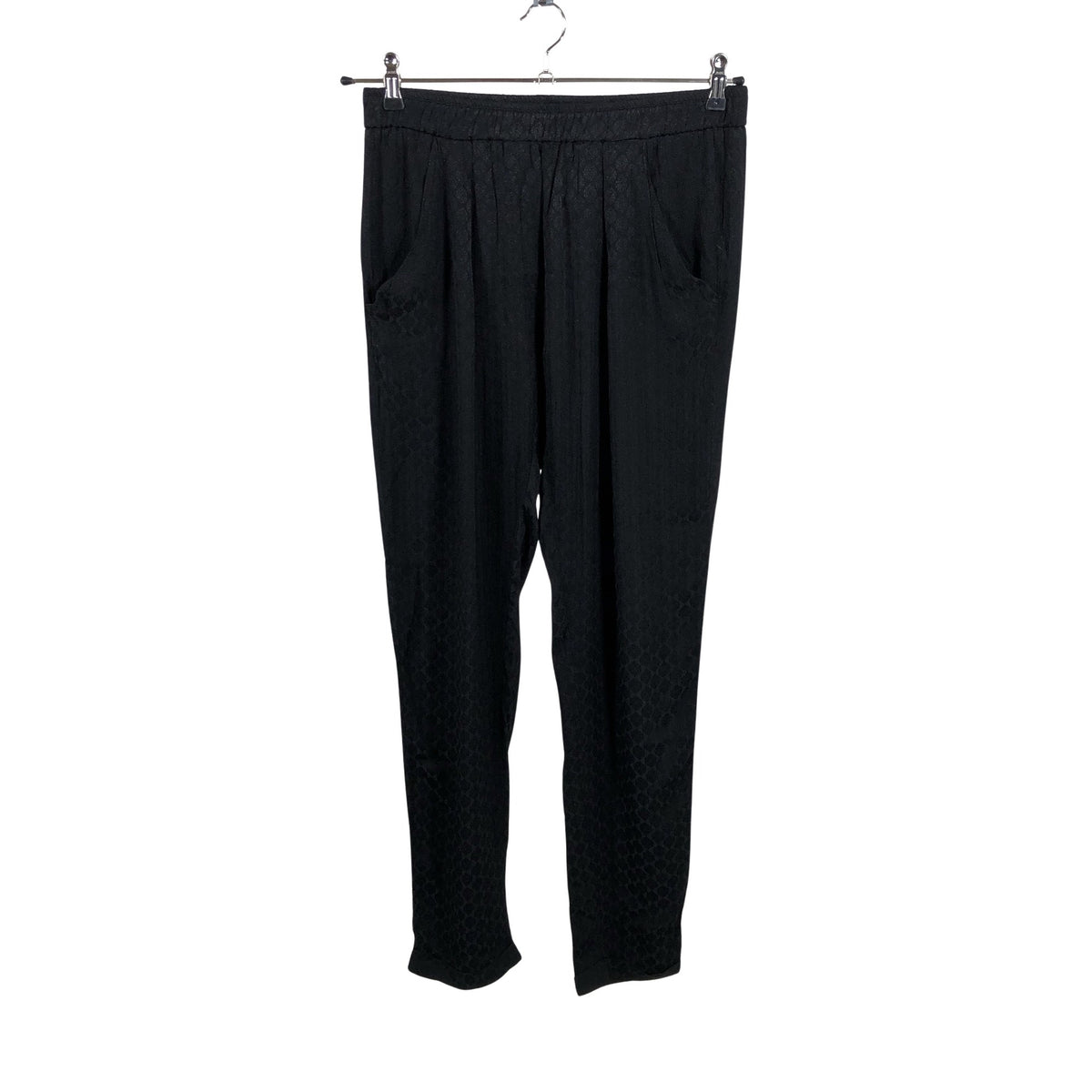 Unisex Uterqüe - Schiffon trousers, size 38 - Black (1)