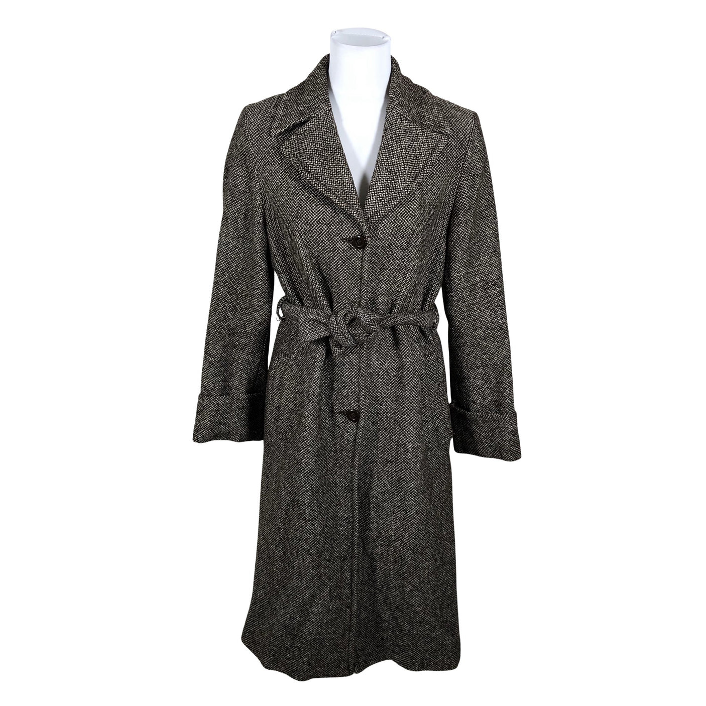Unisex Benetton - Wool coat, size 36 - Brown (1)