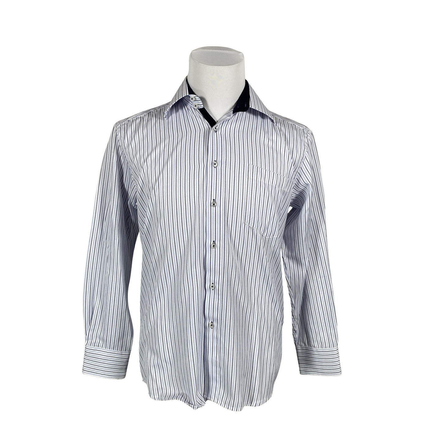 Unisex Yves Enzo - Collared shirt, size M - Blue (1)