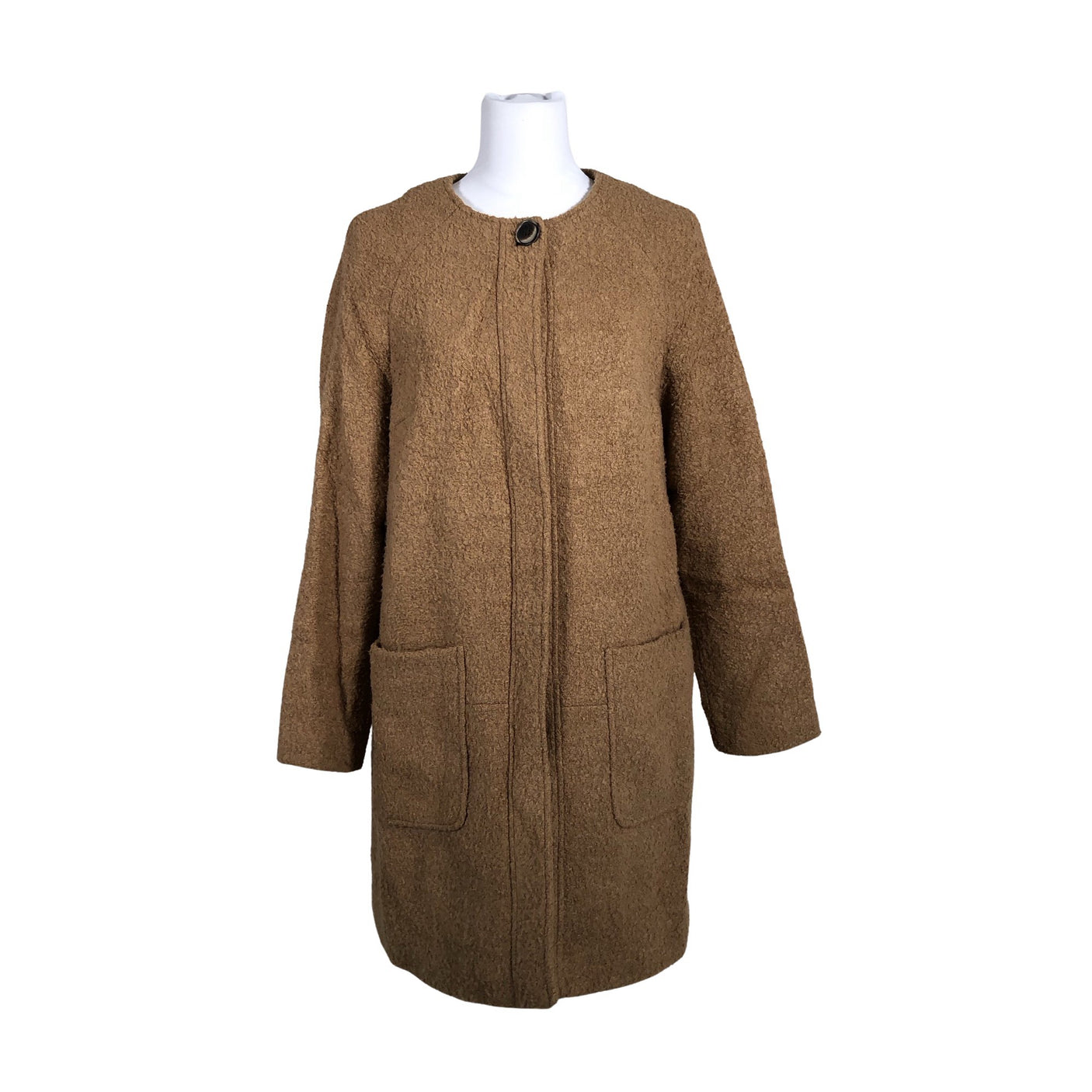 Unisex White Stuff - Wool coat, size 38 - Brown (1)