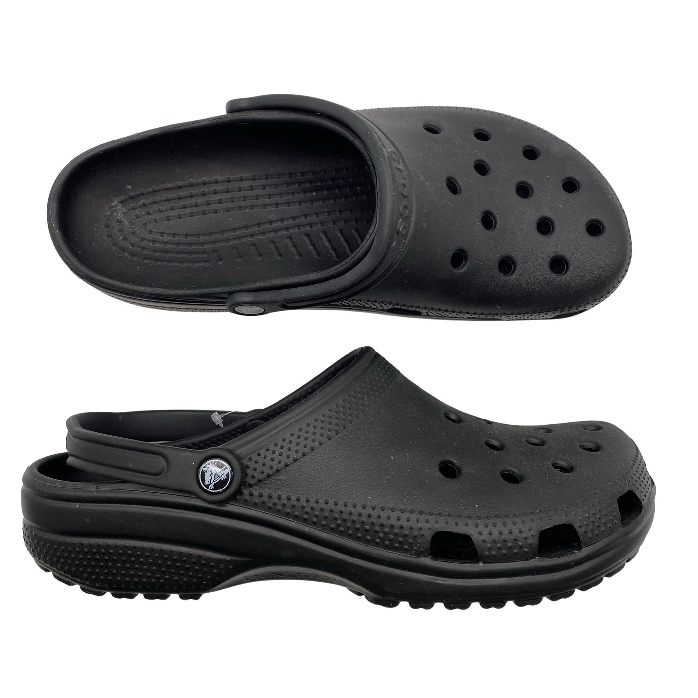 Unisex Crocs - Slip-on shoes, size M - Black (1)