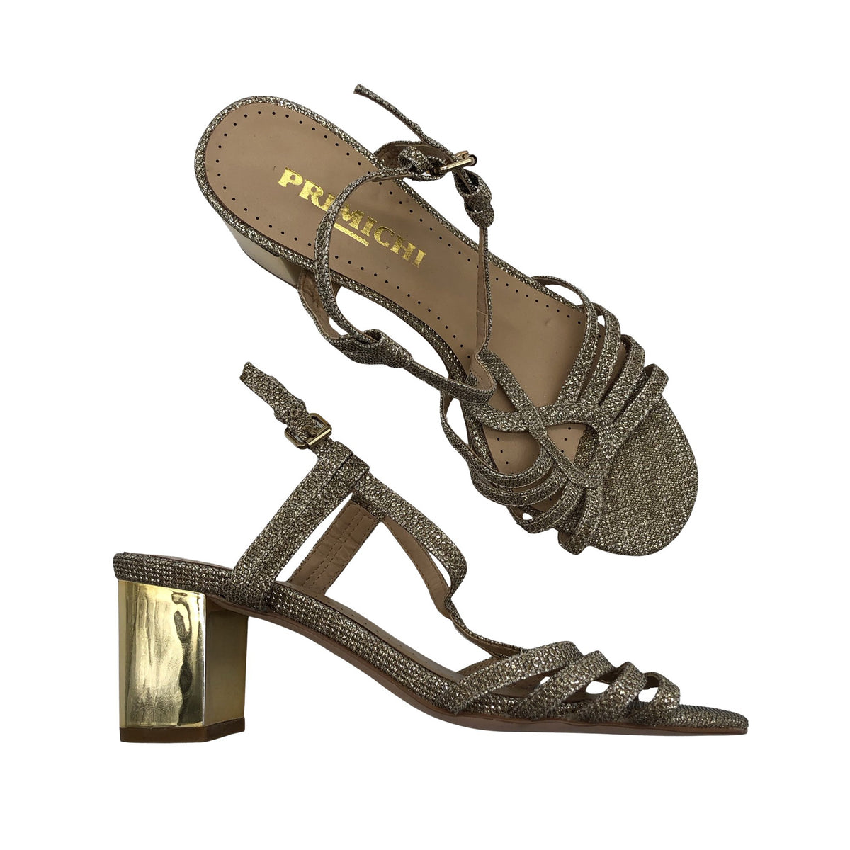 Unisex Primichi - Heeled sandals, size 38 - Gold (1)