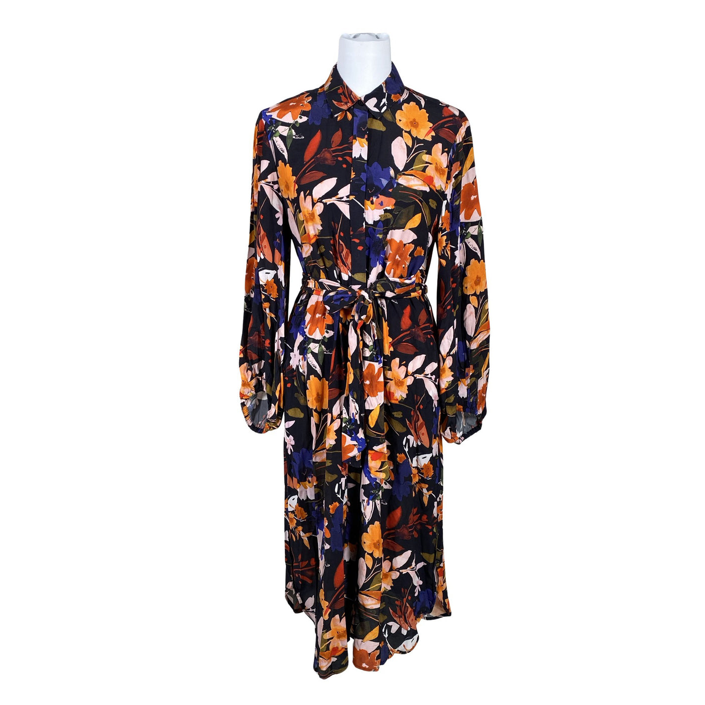 Unisex French Connection - Schiffon dress, size 36 - Black (1)