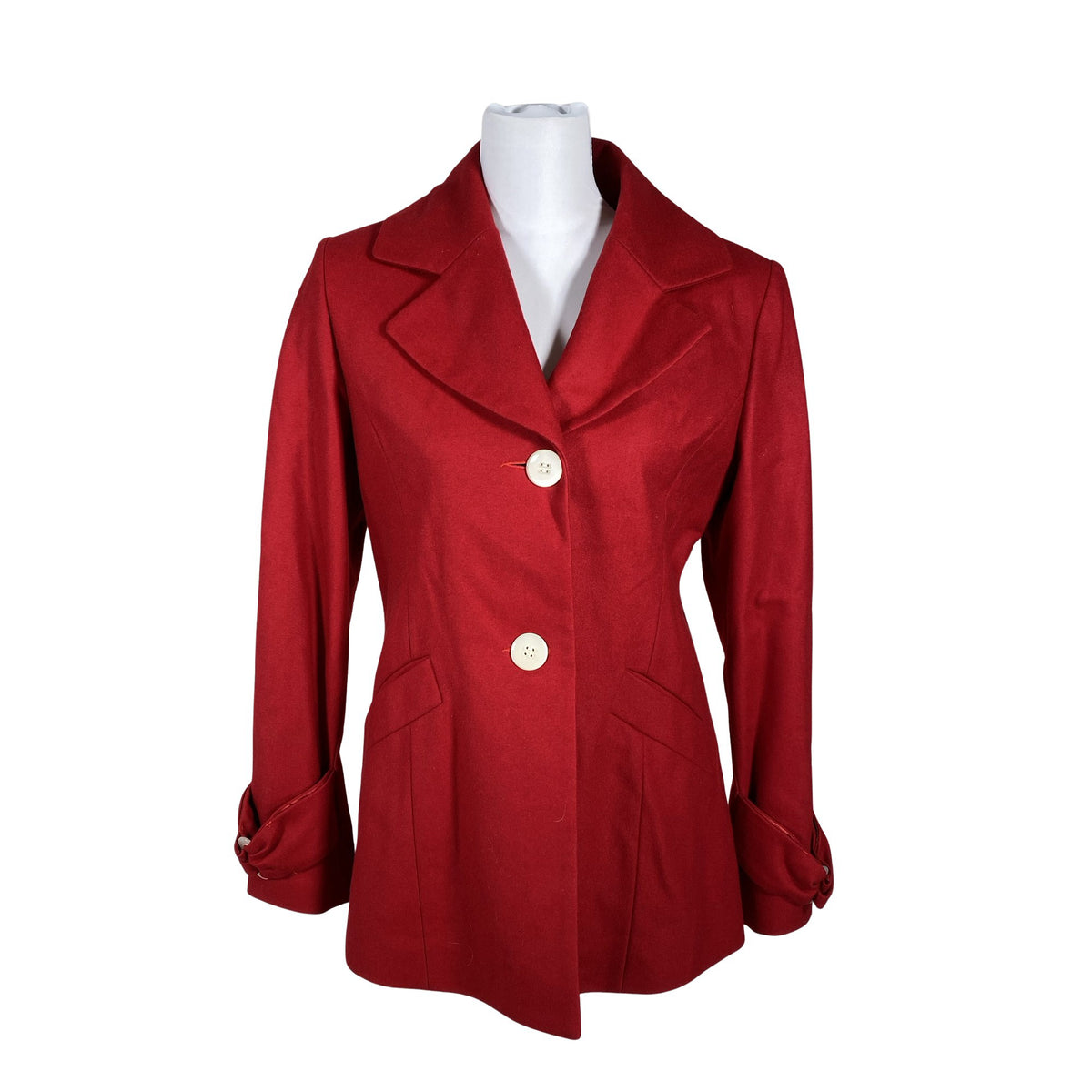 Unisex Cliff - Wool coat, size 38 - Red (1)