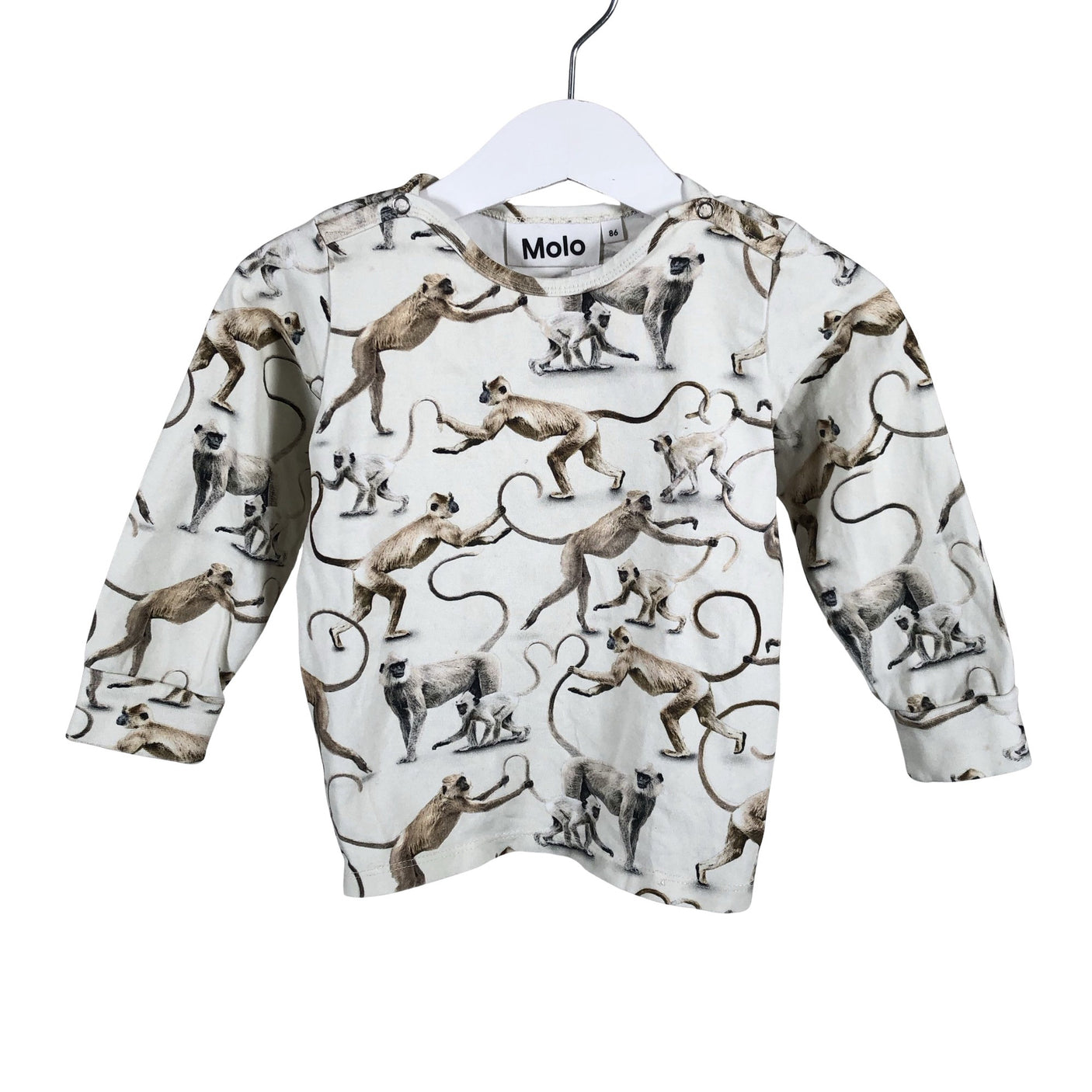 Unisex Molo Kids - Tricot shirt, size 80 - 86 - Beige (1)