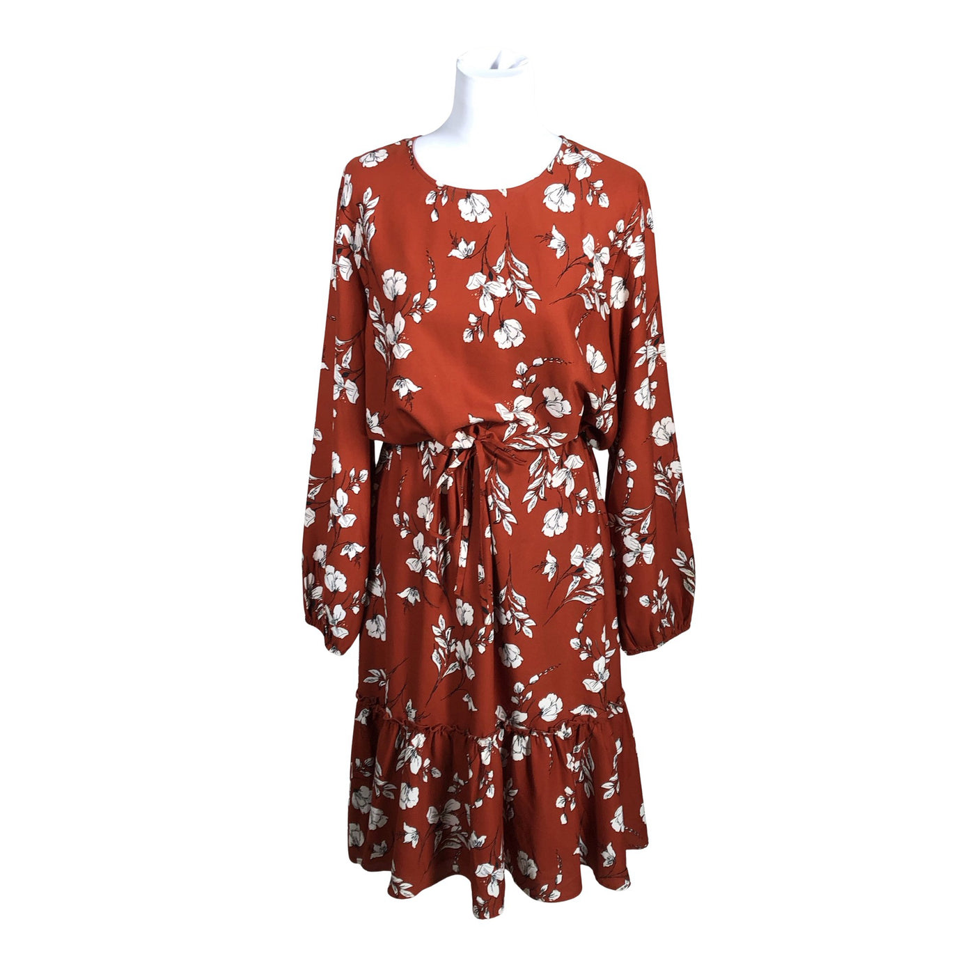 Unisex Your Face - Schiffon dress, size 42 - Brown (1)
