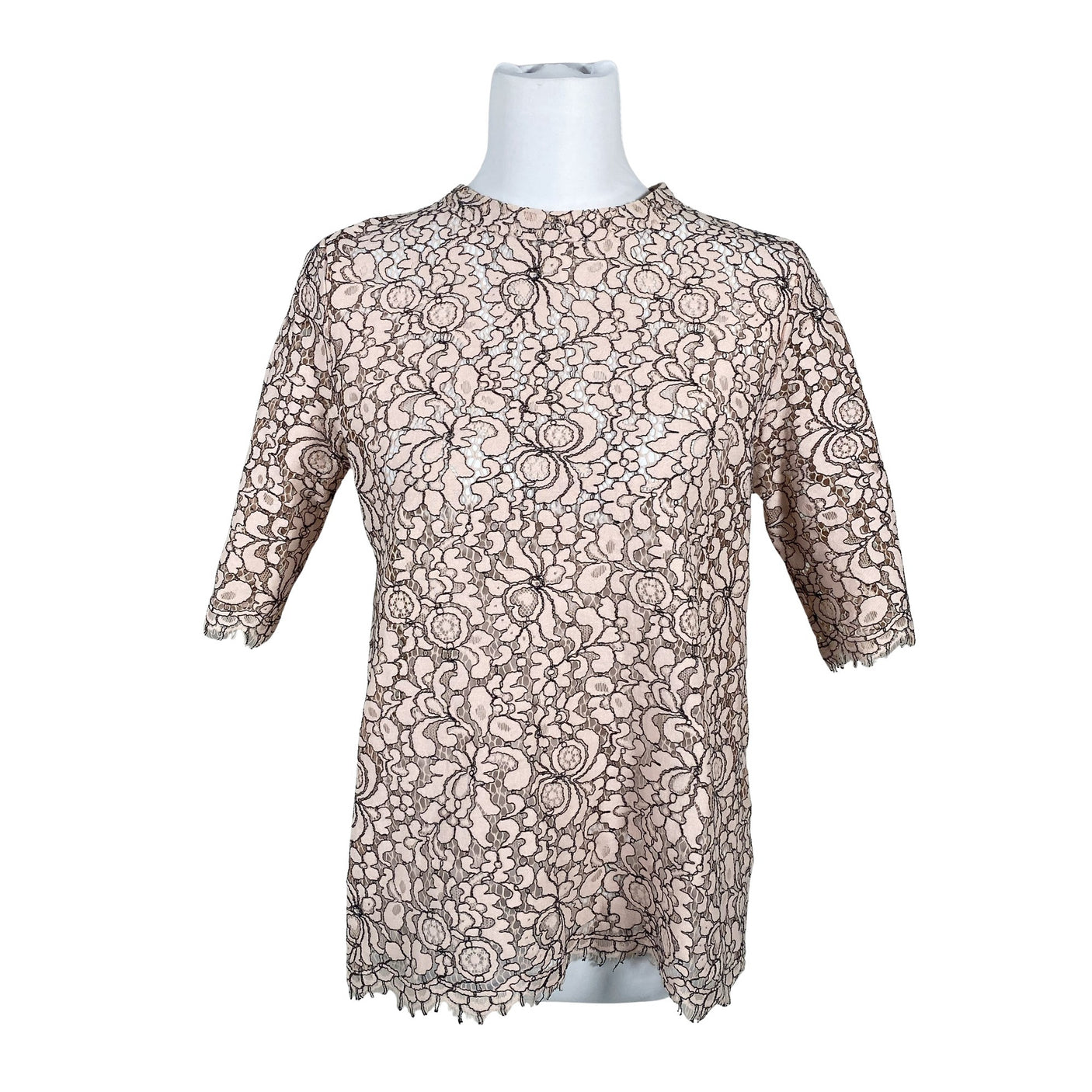 Unisex Kaffe - Short-sleeved blouse, size 40 - Light pink (1)