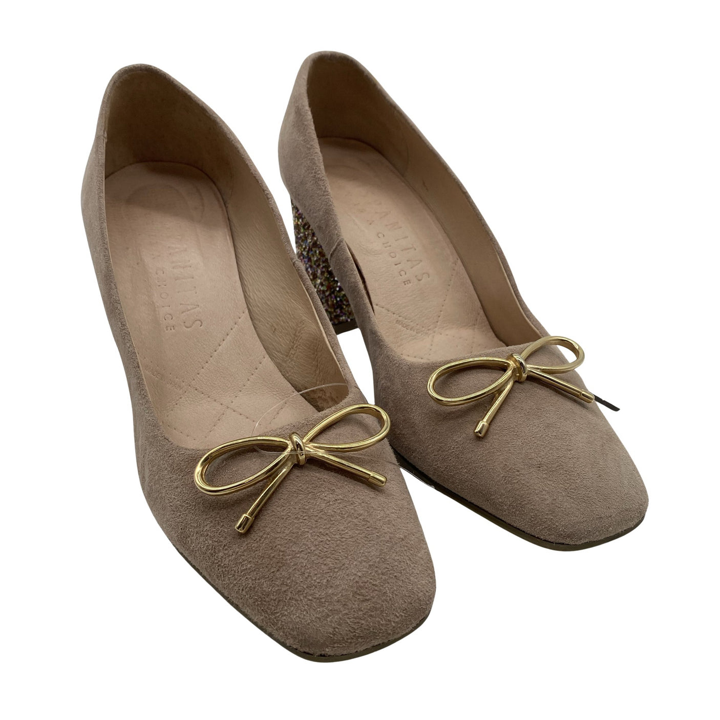 Unisex Hispanitas - Evening high heels, size 37 - Beige (2)